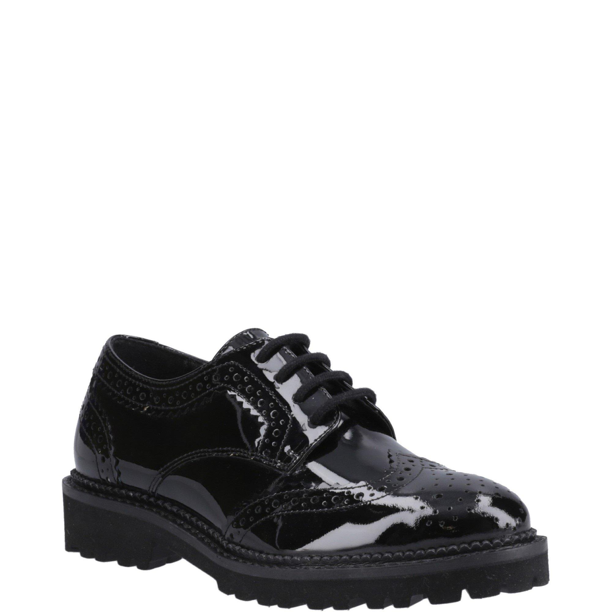 Black - Hush Puppies - Gabi Lace Up Patent Snr - 2