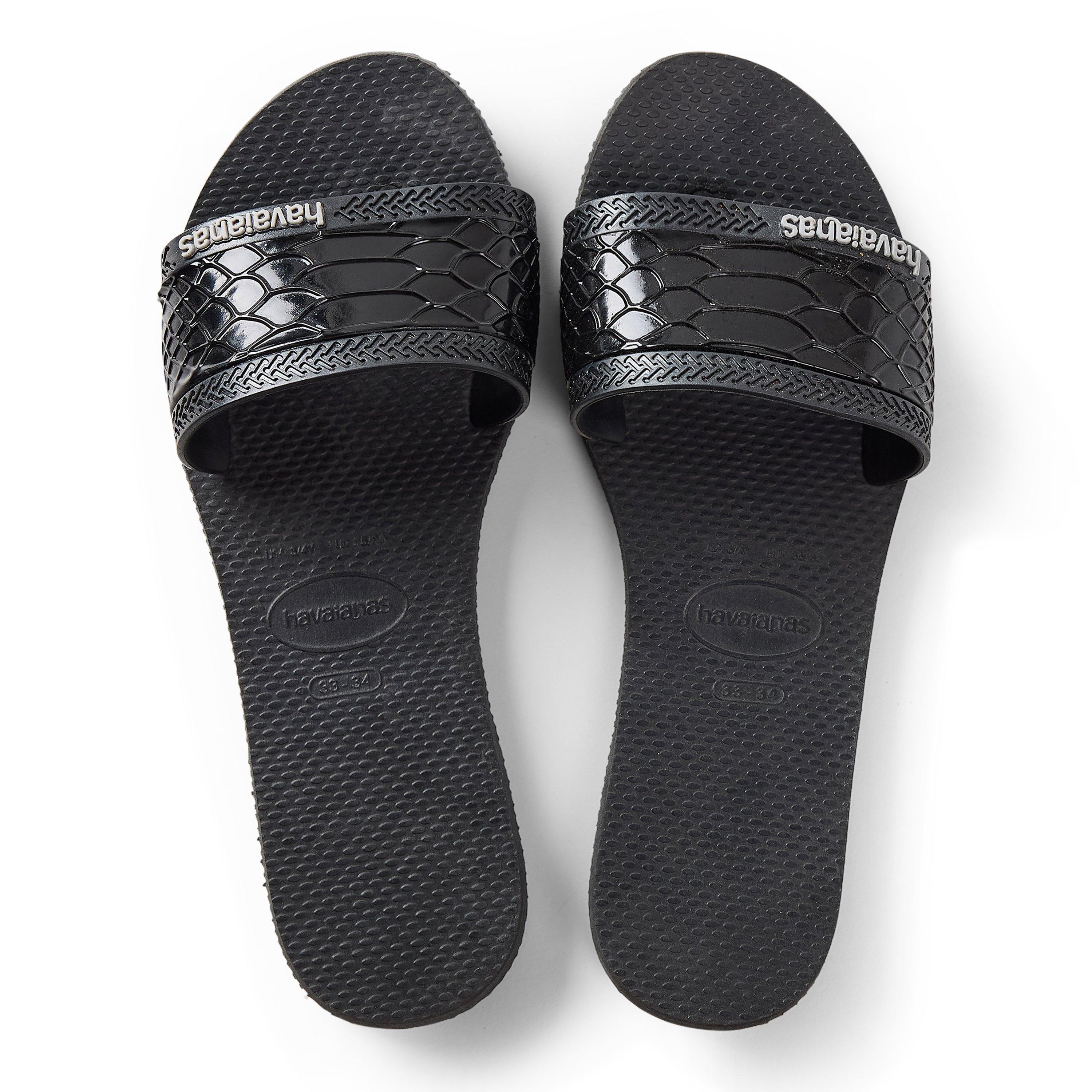 Black - Havaianas - Hav. You Angra Wild Black 33/34 Flip Flops Unisex Kids - 4