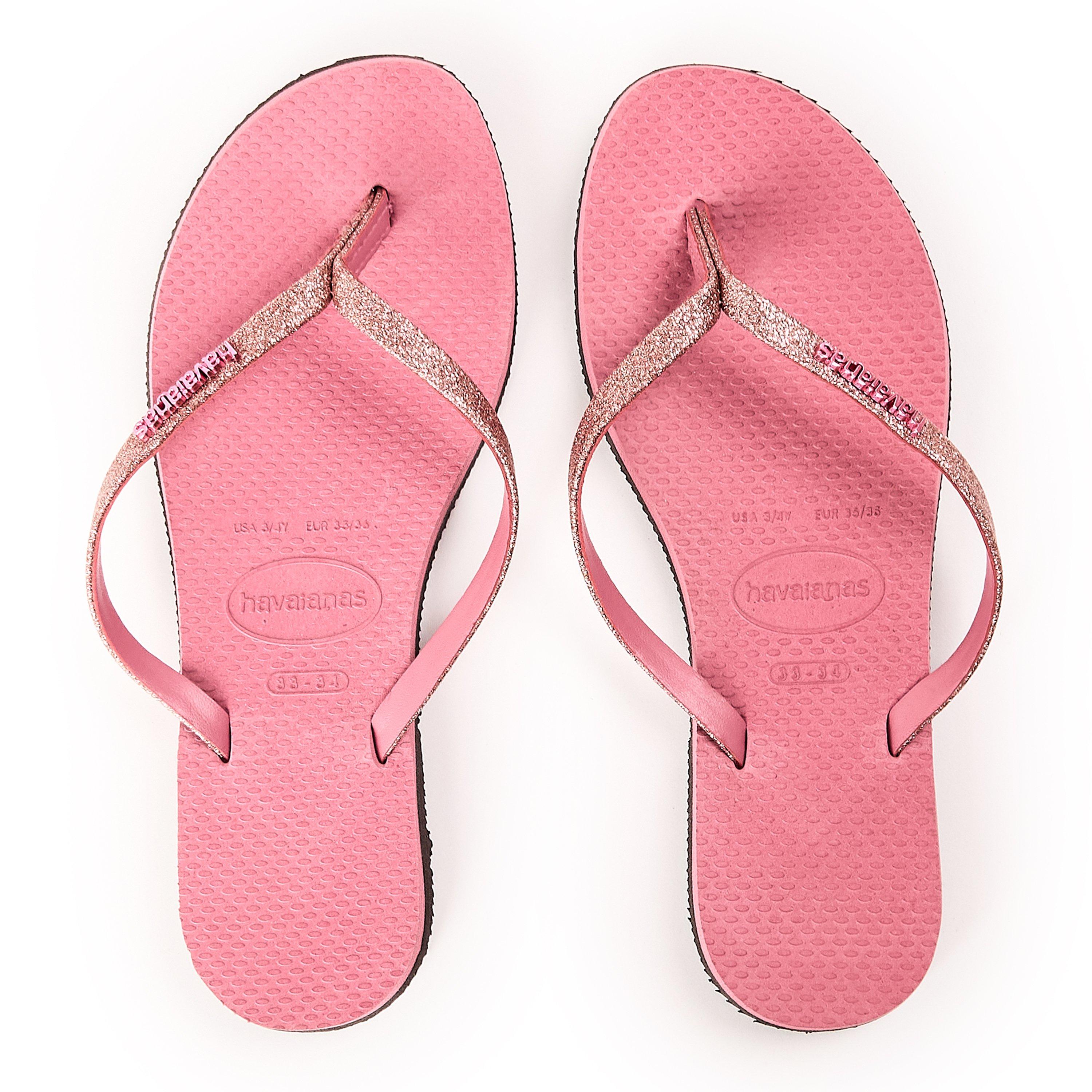 Baršunasta Ruža - Havaianas - Havaianas Hav. You Glitter Velvet Rose 33/34 Flip Flops Unisex Kids - 4