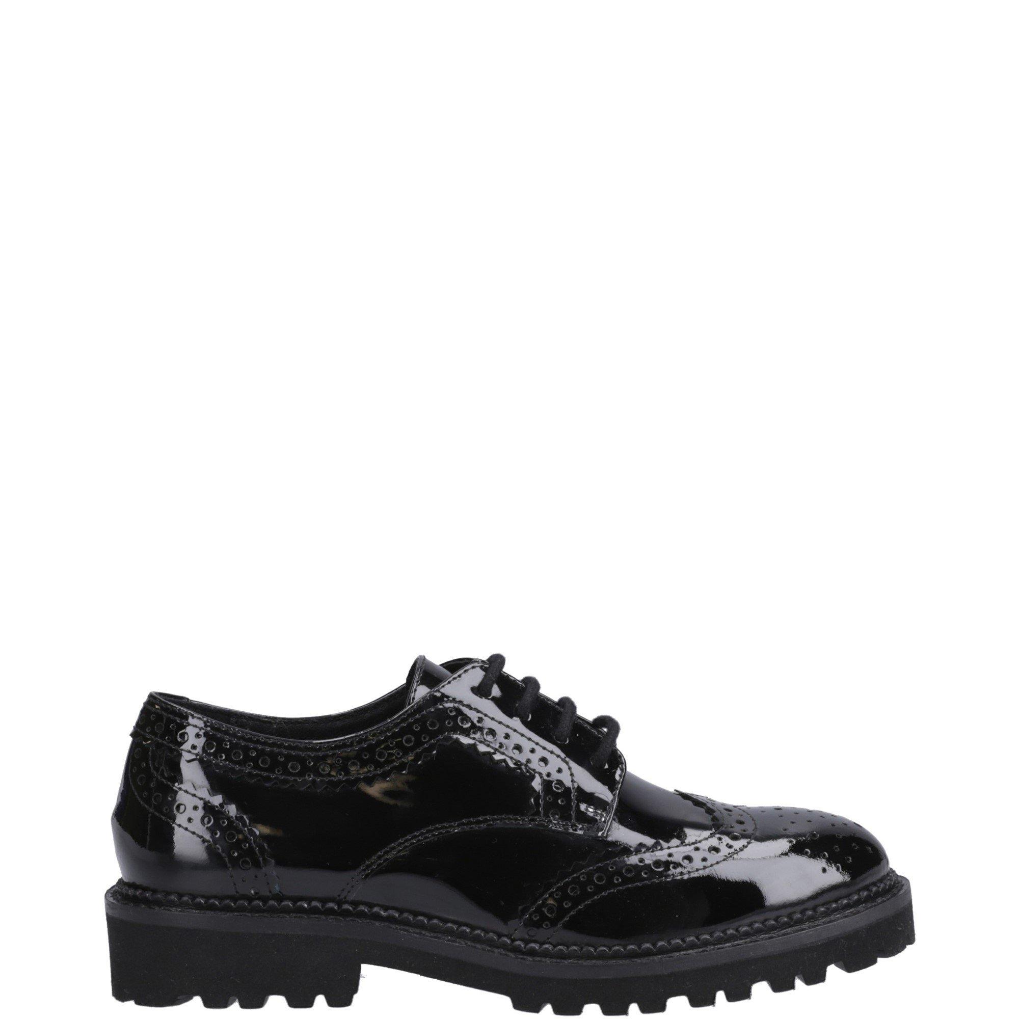 Black - Hush Puppies - Gabi Lace Up Patent Snr - 1