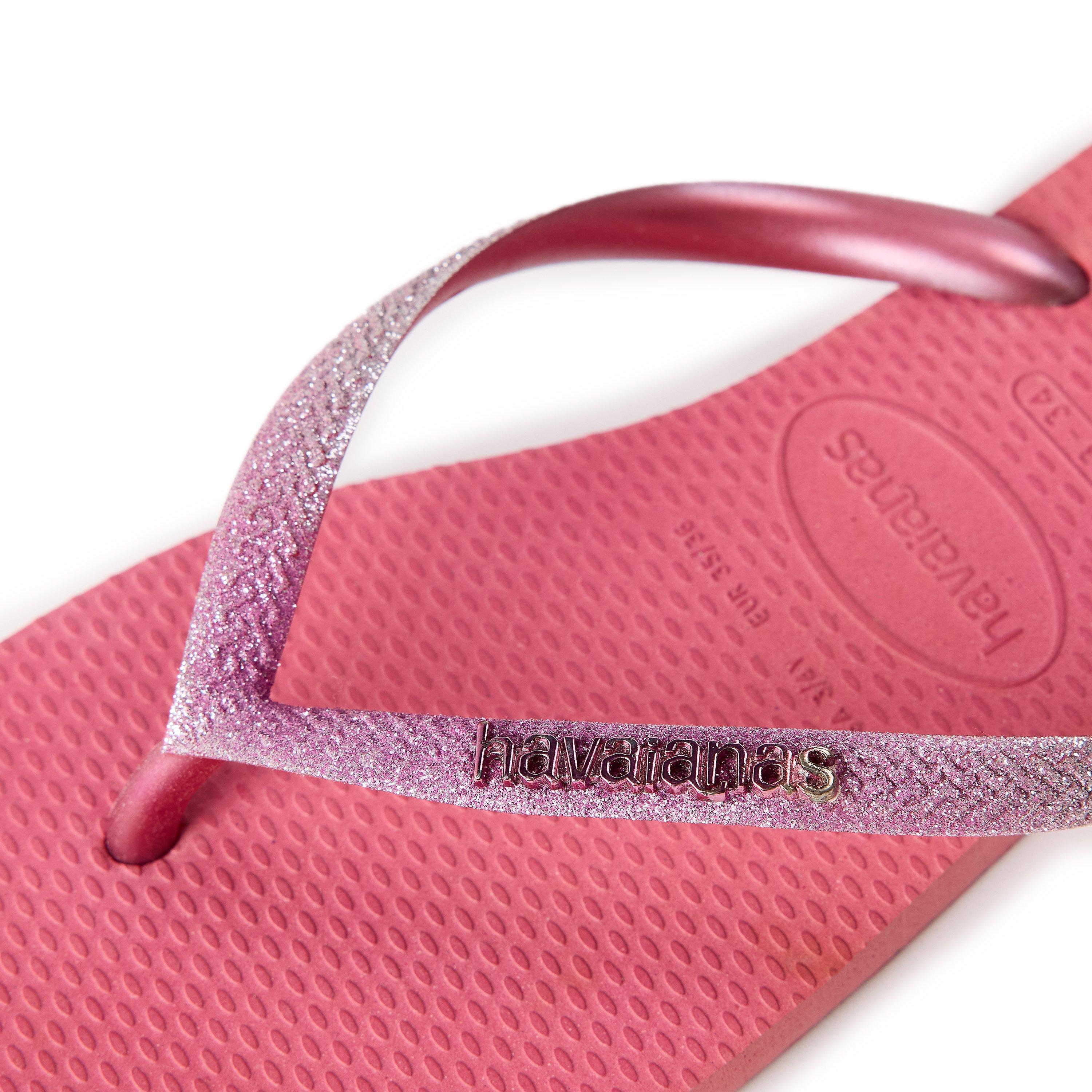 Velvet Rose - Havaianas - Hav. Square Glitter Velvet Rose 33/ Flip Flops Unisex Kids - 3