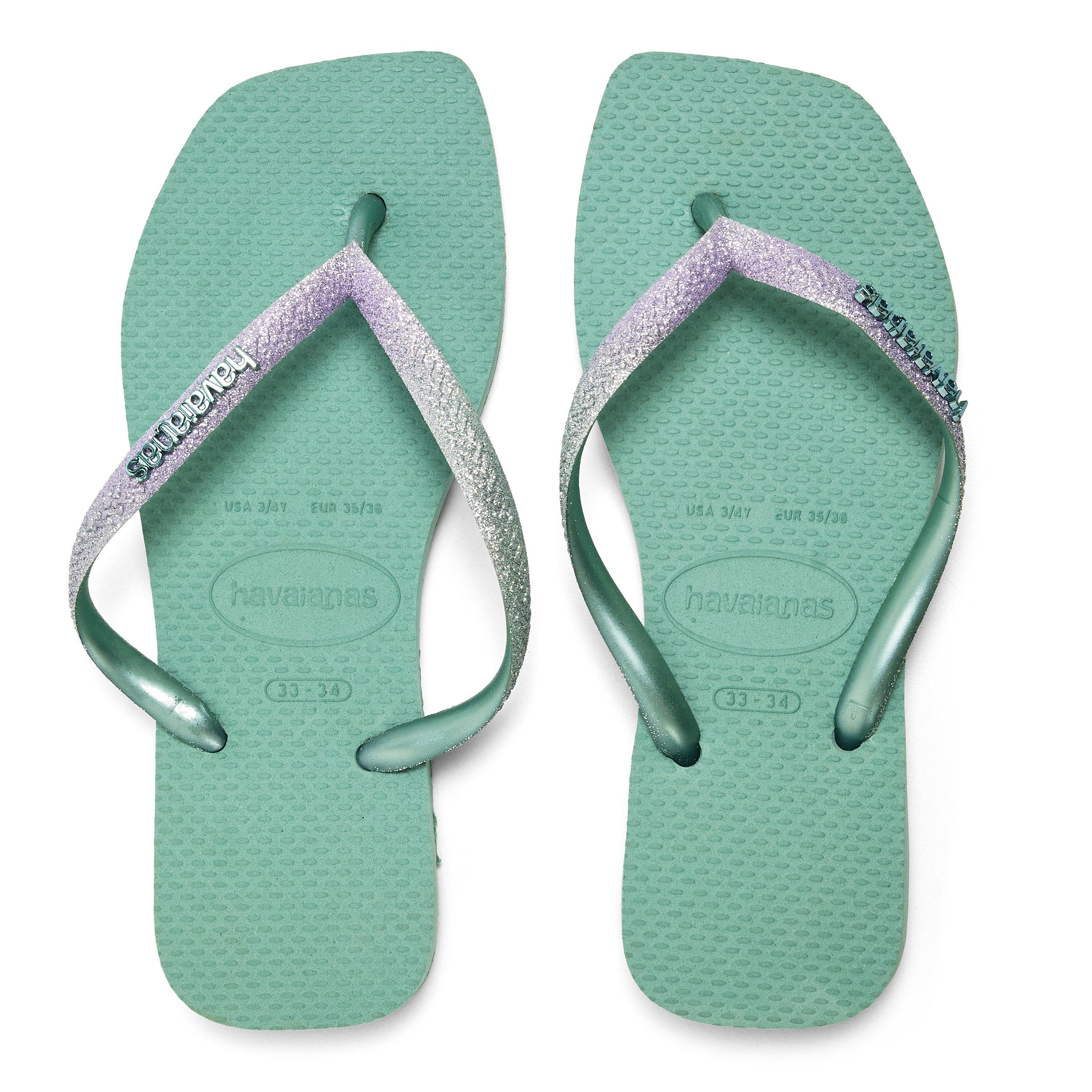 Clay - Havaianas - Hav. Square Glitter Clay 33/34 Flip Flops Unisex Kids - 4