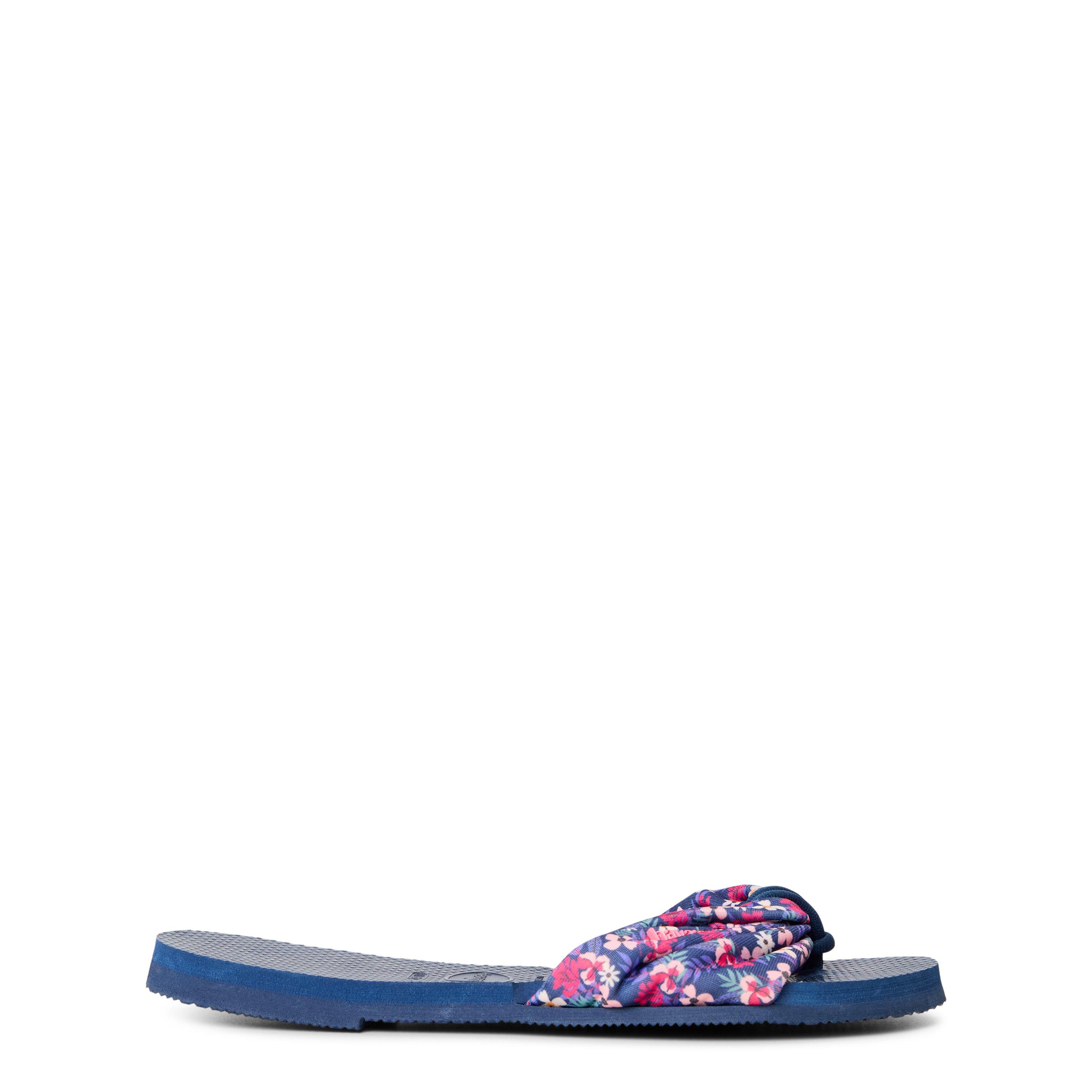 Navy Blue - Havaianas - Unisex Kids Saint Tropez Print Navy Blue Flip Flops - 1