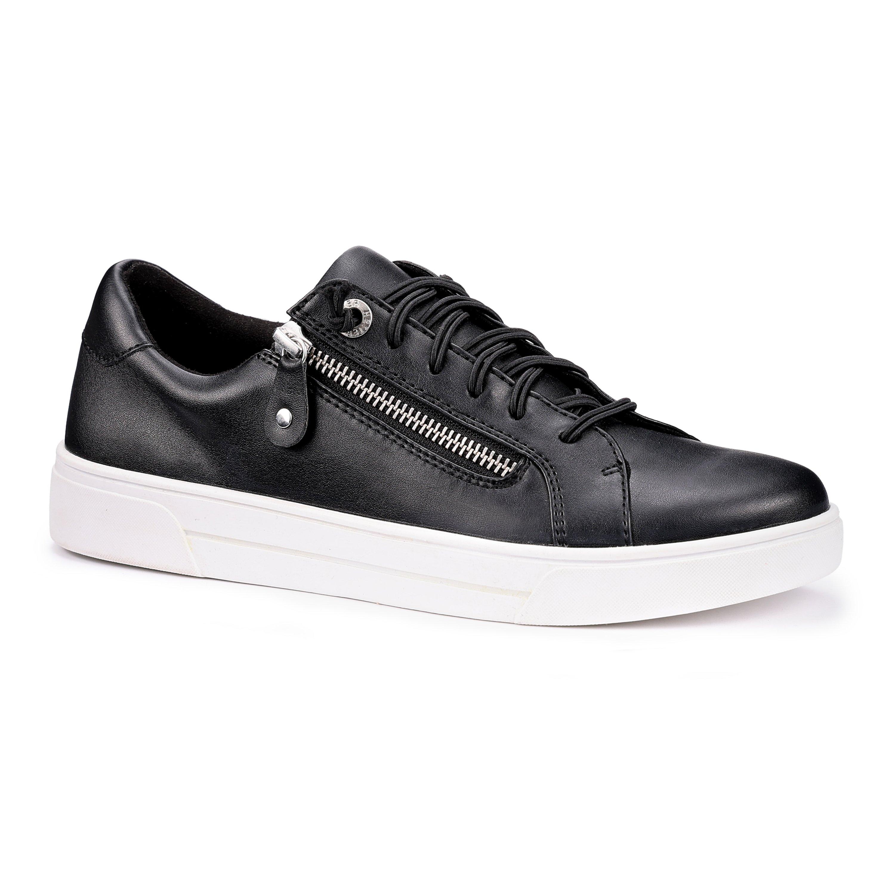 Black - Hotter - Leonie Wide Womens Trainers - 2