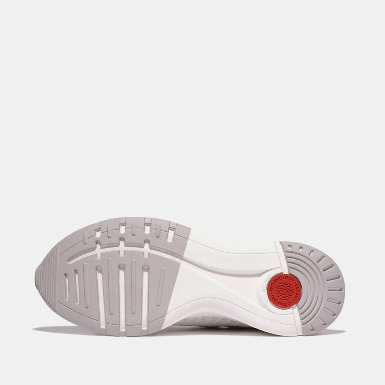 White Grey - Fitflop - Vitamin FFX Knit Sports Trainers - 3