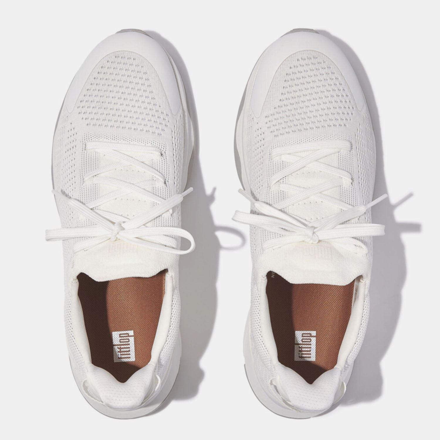 White Grey - Fitflop - Vitamin FFX Knit Sports Trainers - 5