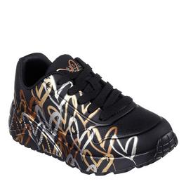 Skechers Skechers James Goldcrown Metallic Graffiti H Light Up Trainers Girls