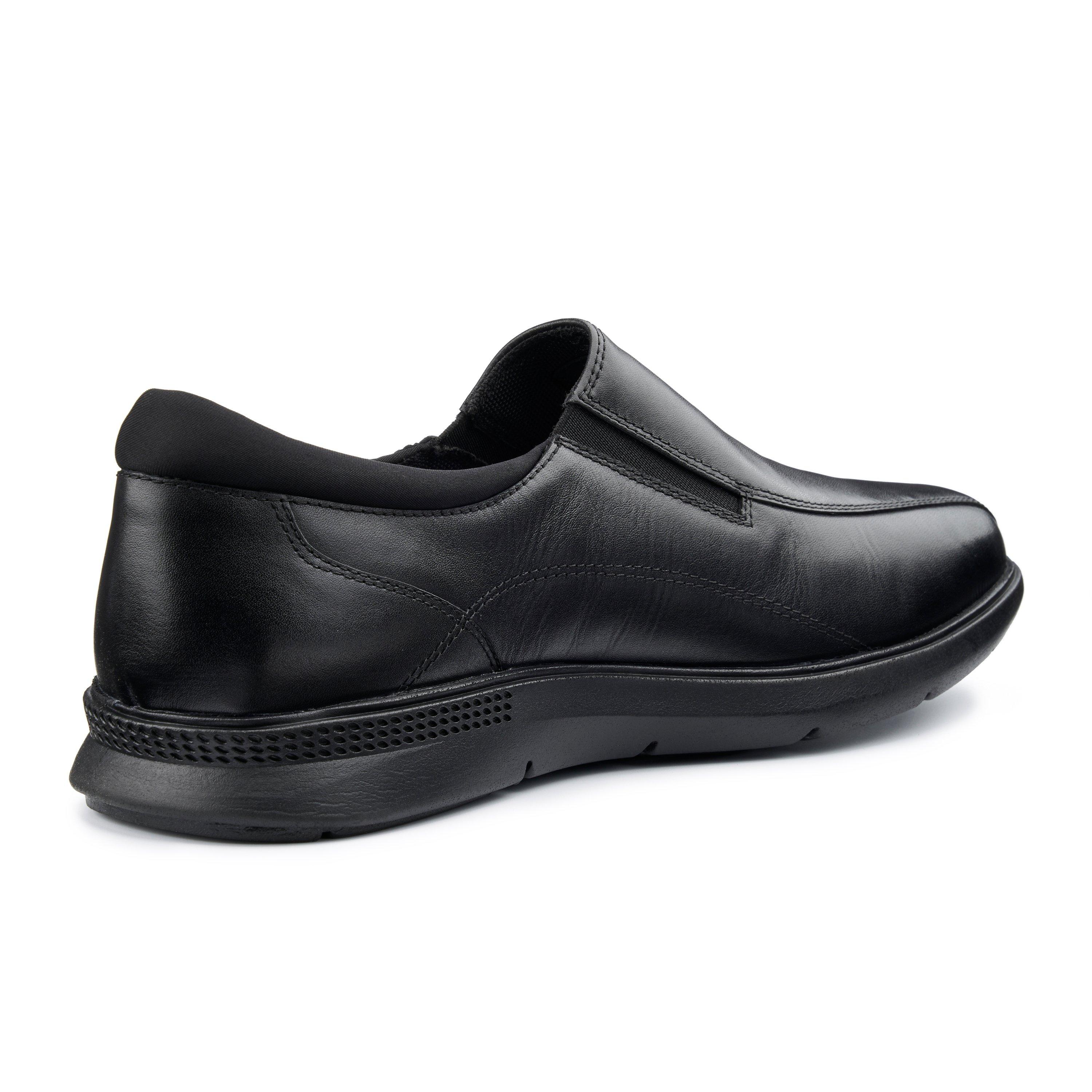 Black - Hotter - Xavier Wide Mens Shoes - 4