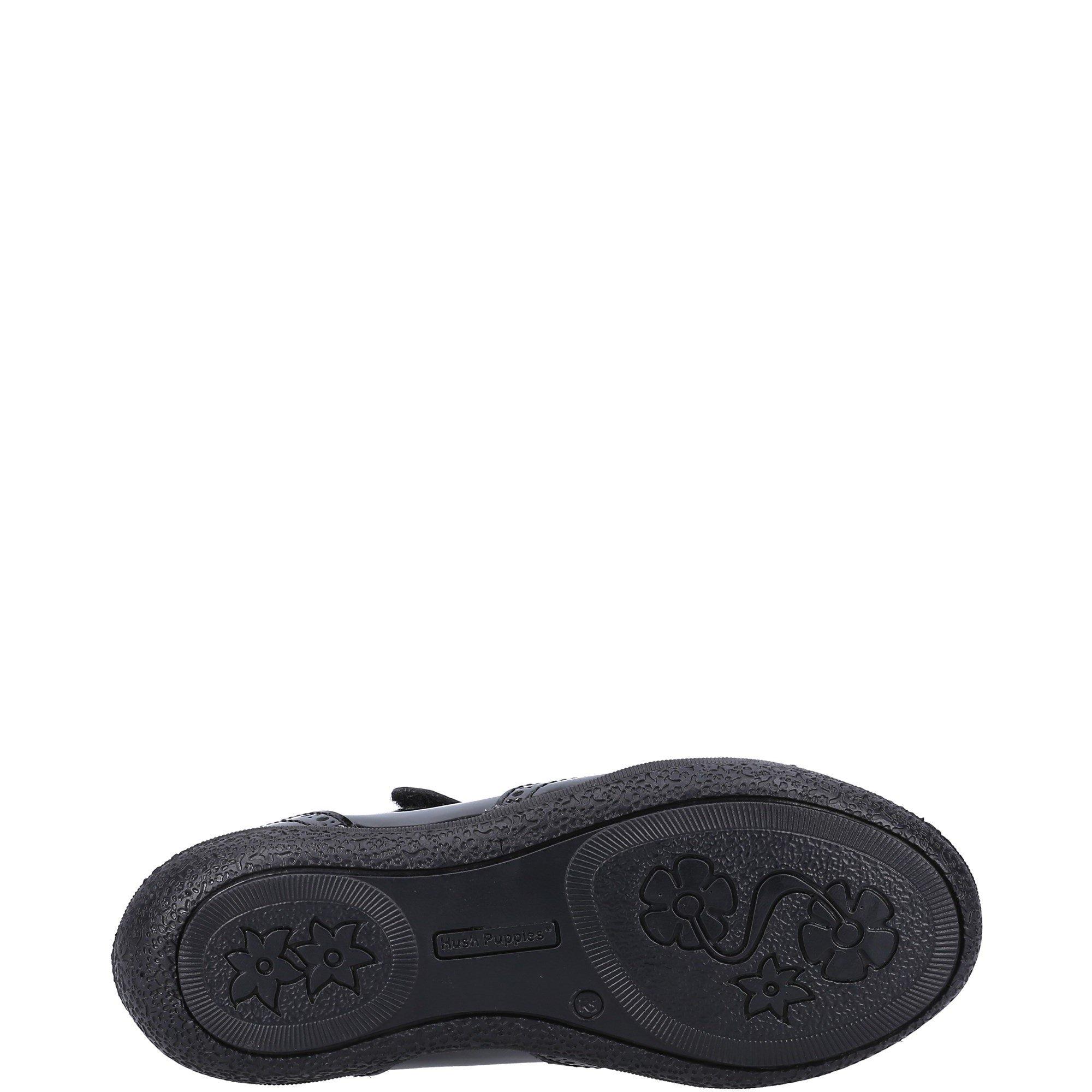 Black - Hush Puppies - Rina Shoe Patent Junior - 4