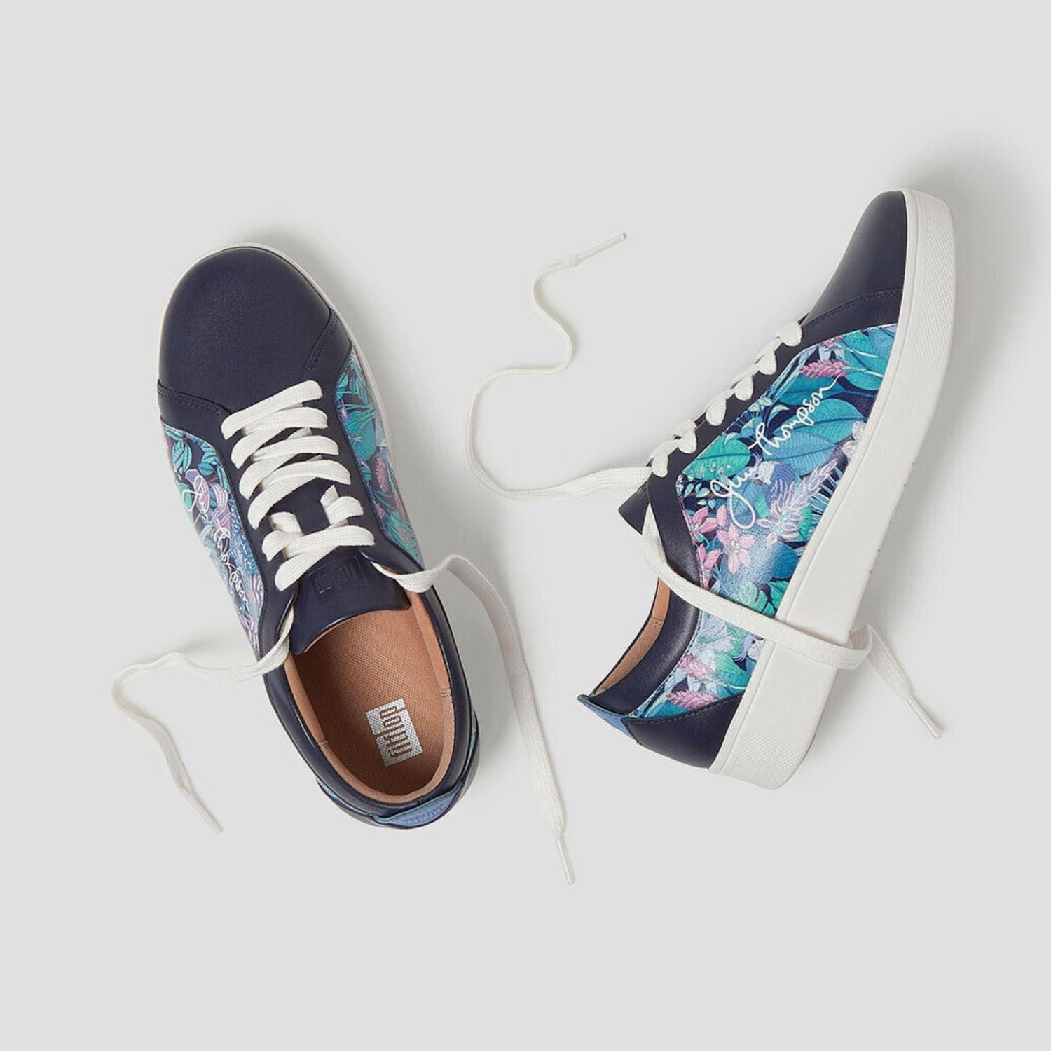 Blue - Fitflop - Rally x Jim Thompson Leather Trainers - 6