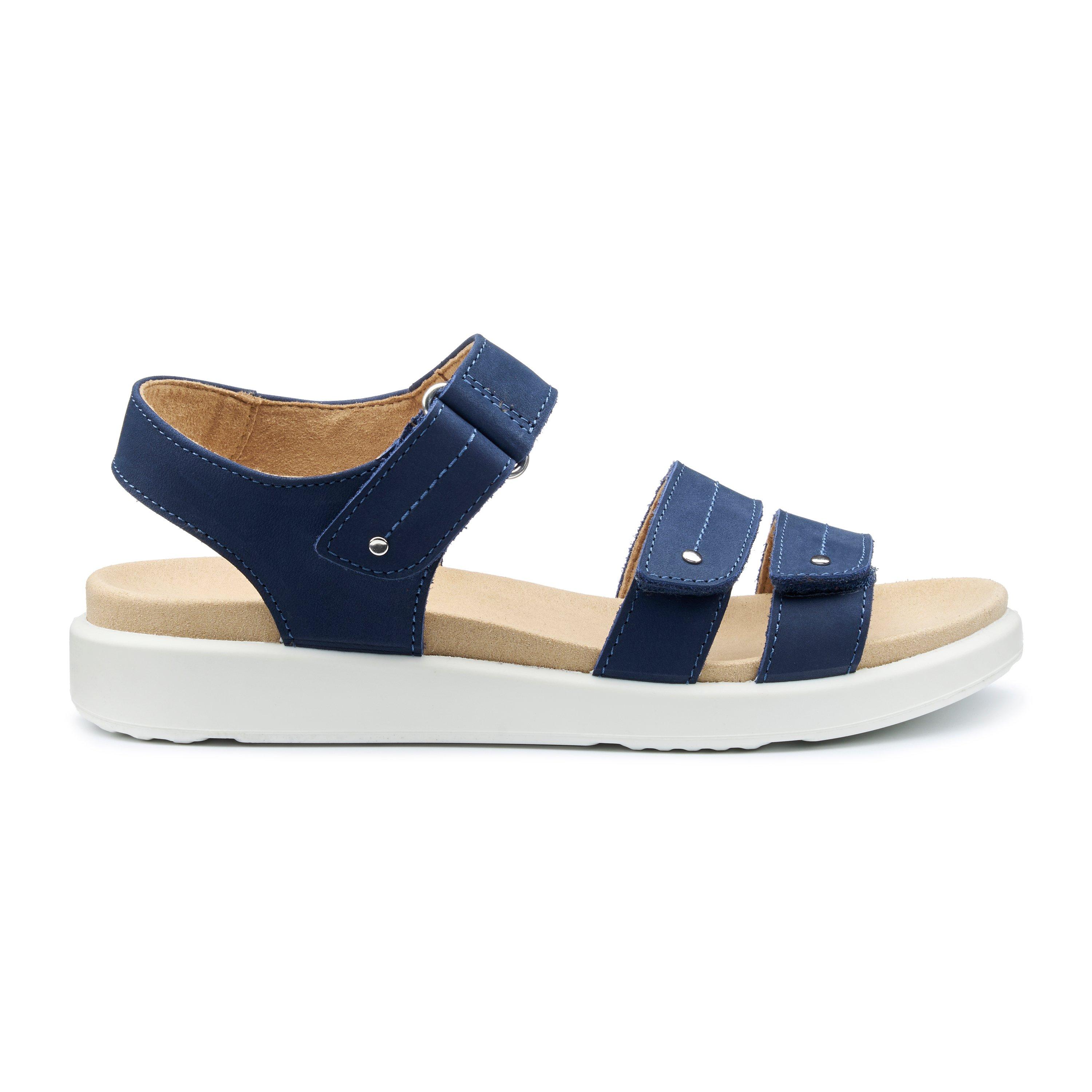 French Navy - Hotter - Venice Wide Womens Sandals - 1