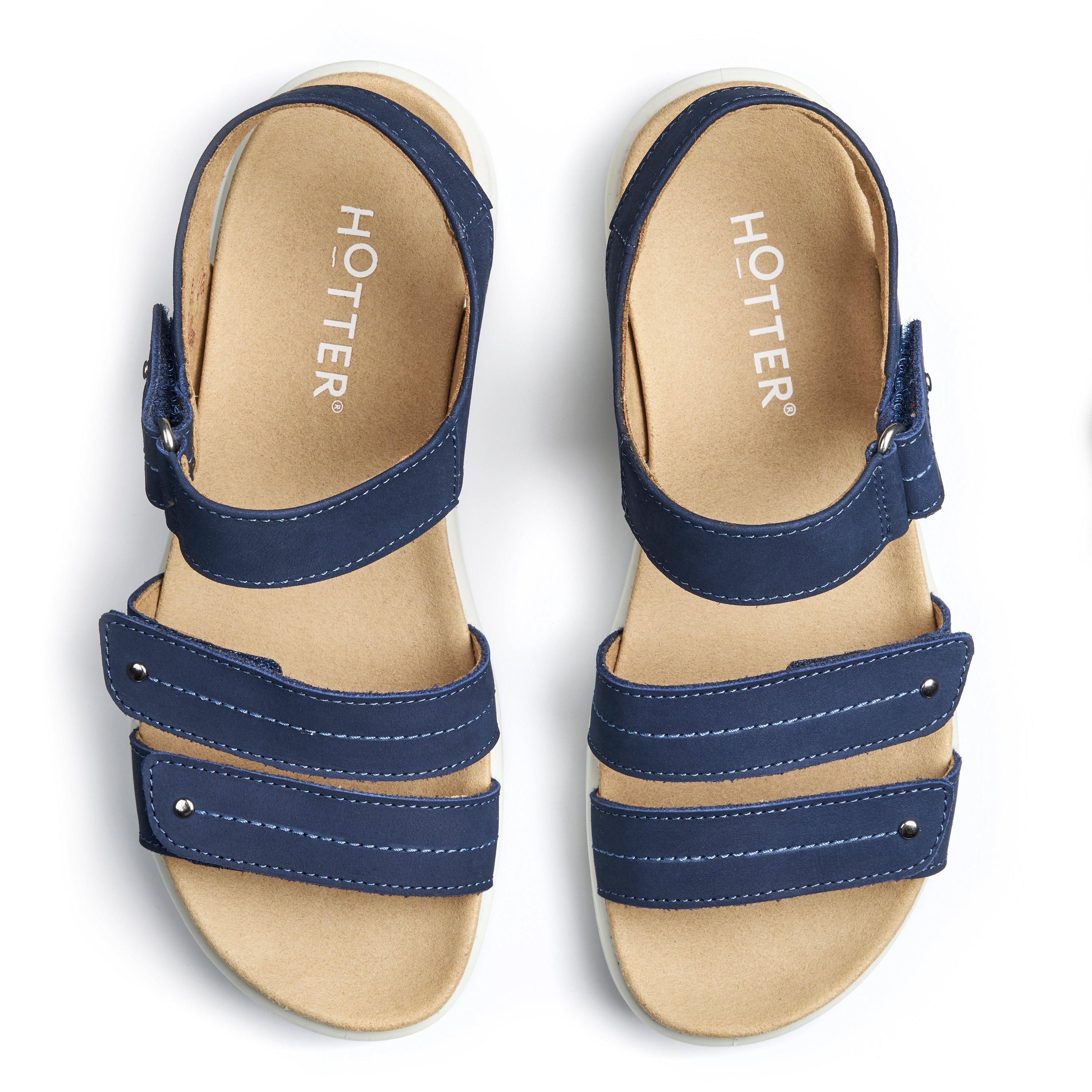French Navy - Hotter - Venice Wide Womens Sandals - 3