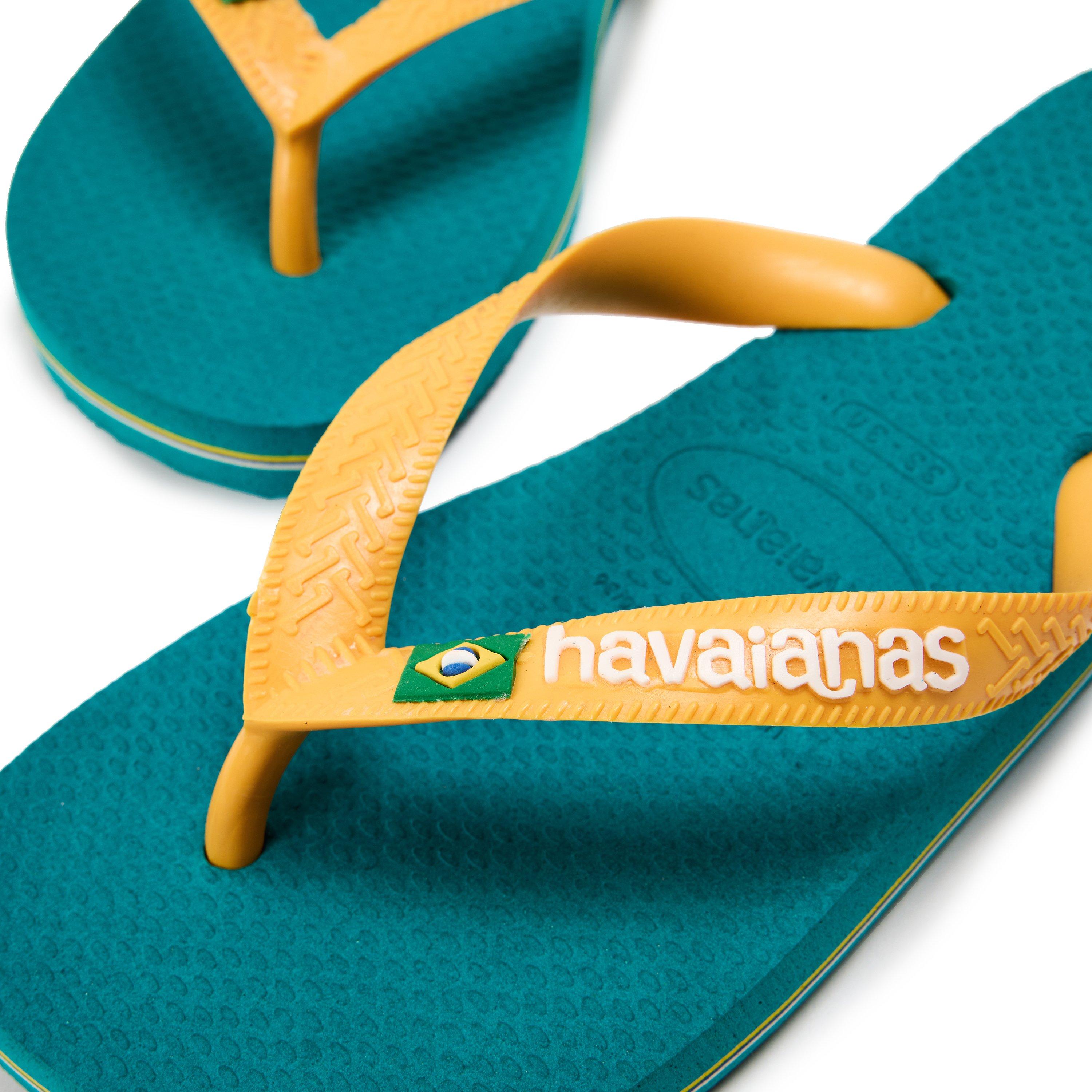 Vibe Green - Havaianas - Hav. Brasil Logo Vibe Green 33/34 Flip Flops Unisex Kids - 3
