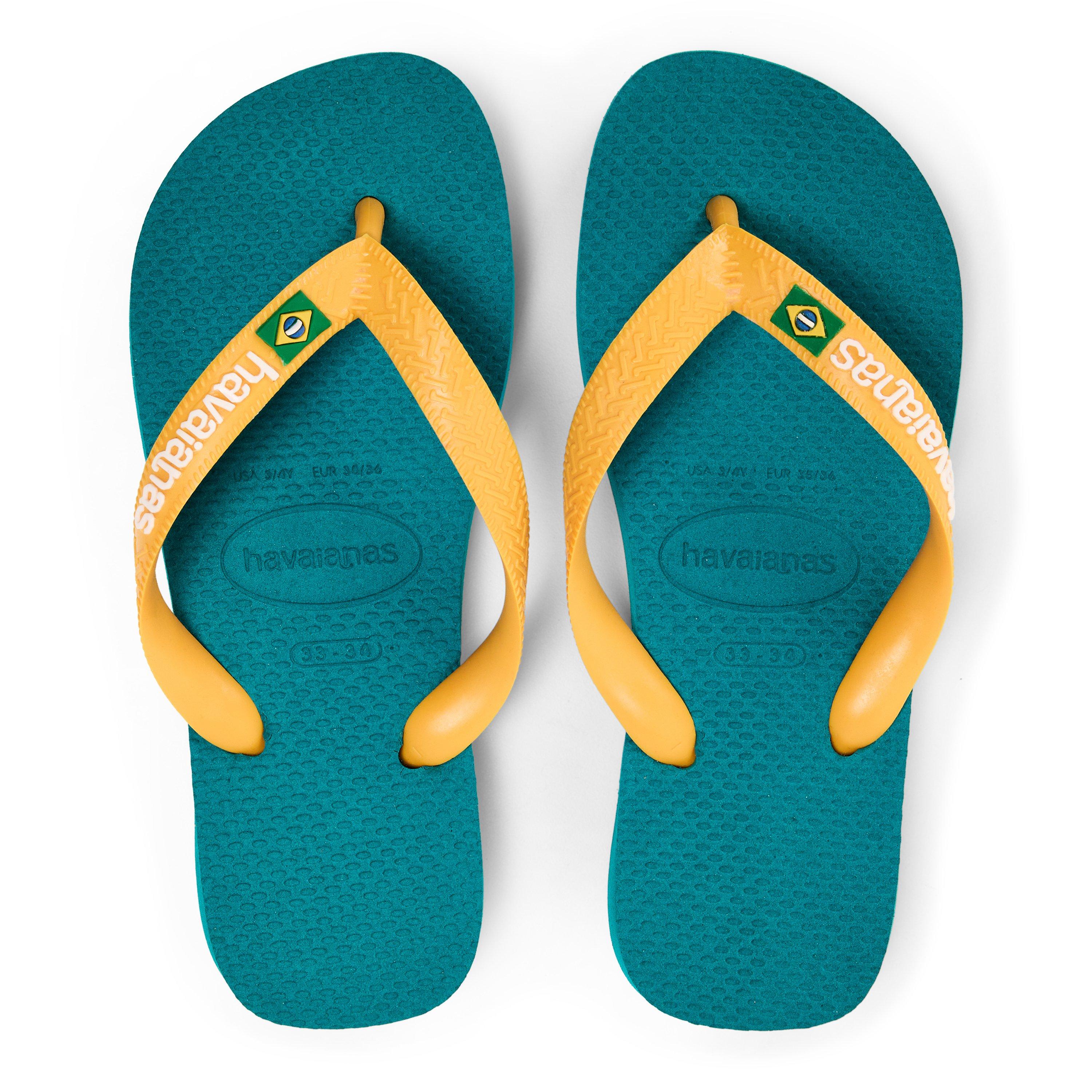 Vibe Groen - Havaianas - Hav. Brasil Logo Vibe Green 33/34 Flip Flops Unisex Kids - 3