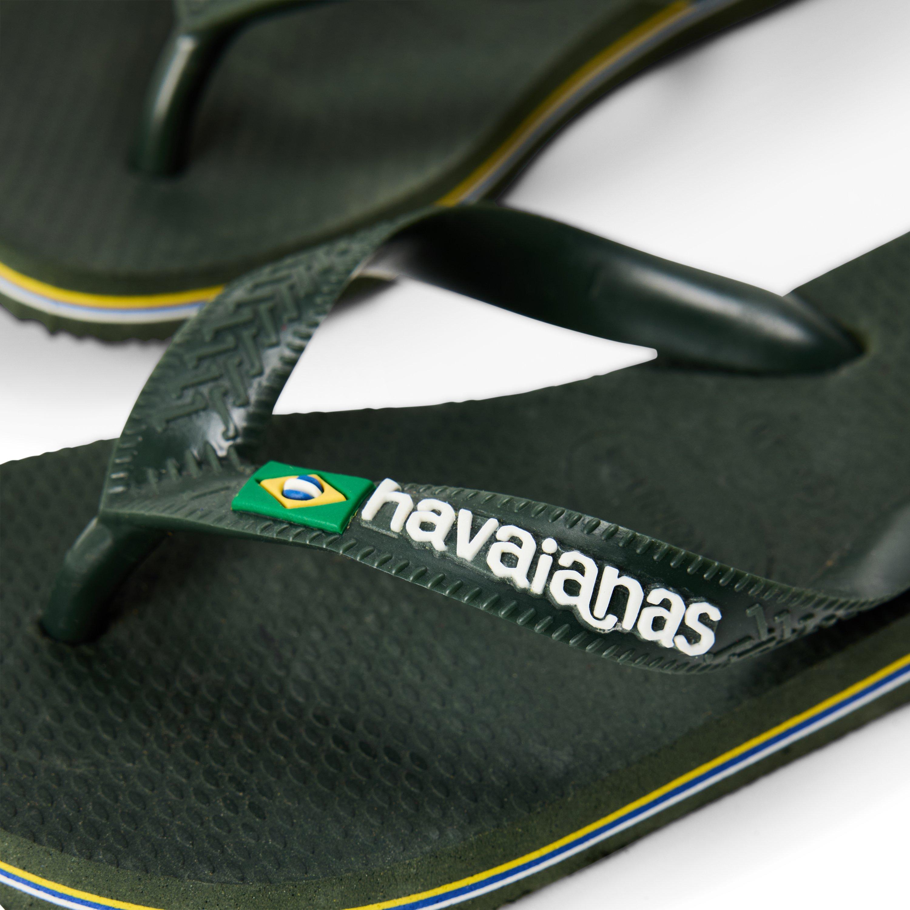 Green Olive - Havaianas - Hav. Brasil Logo Green Olive 29/30 Flip Flops Unisex Kids - 3