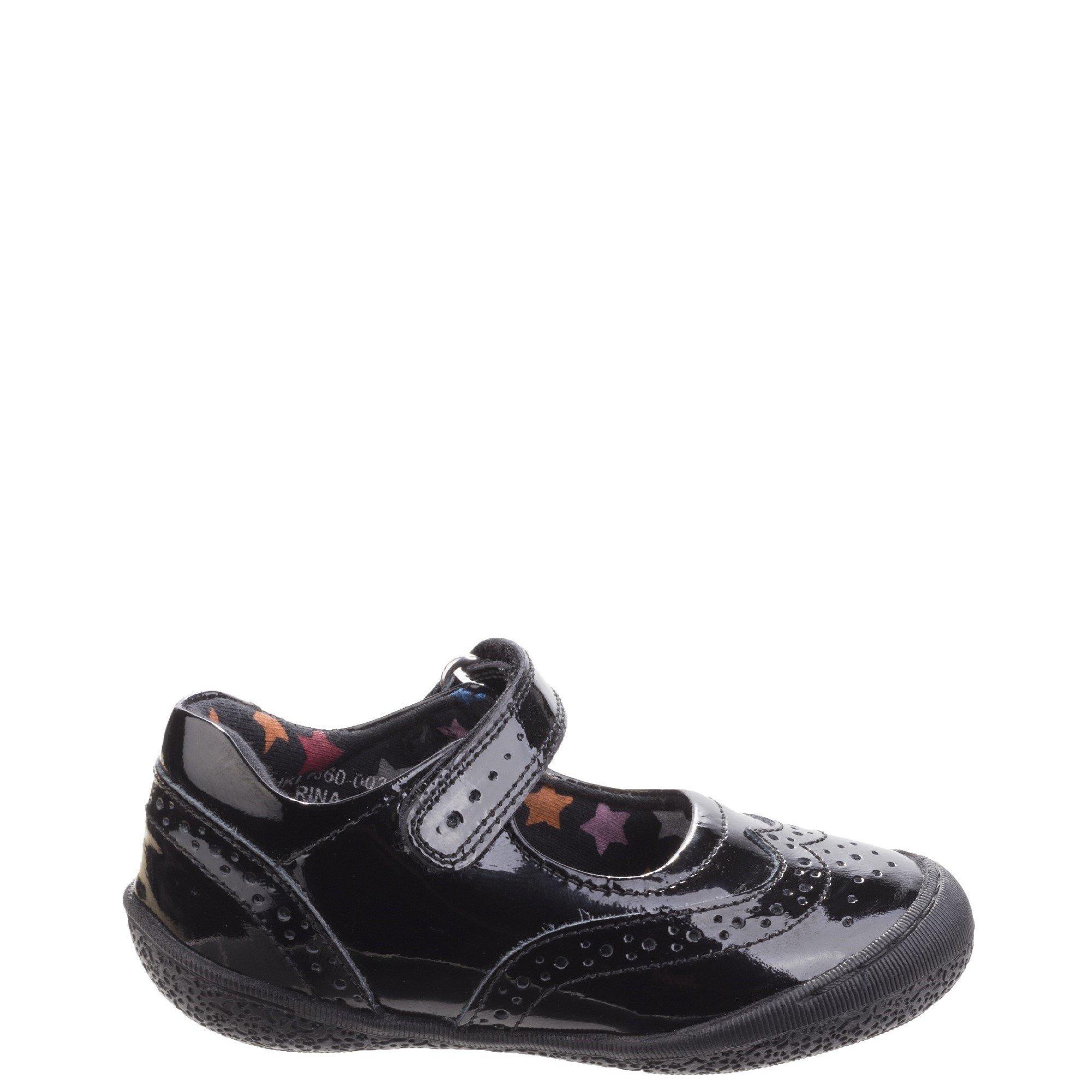 Black - Hush Puppies - Rina Infant Patent School Shoe - 1