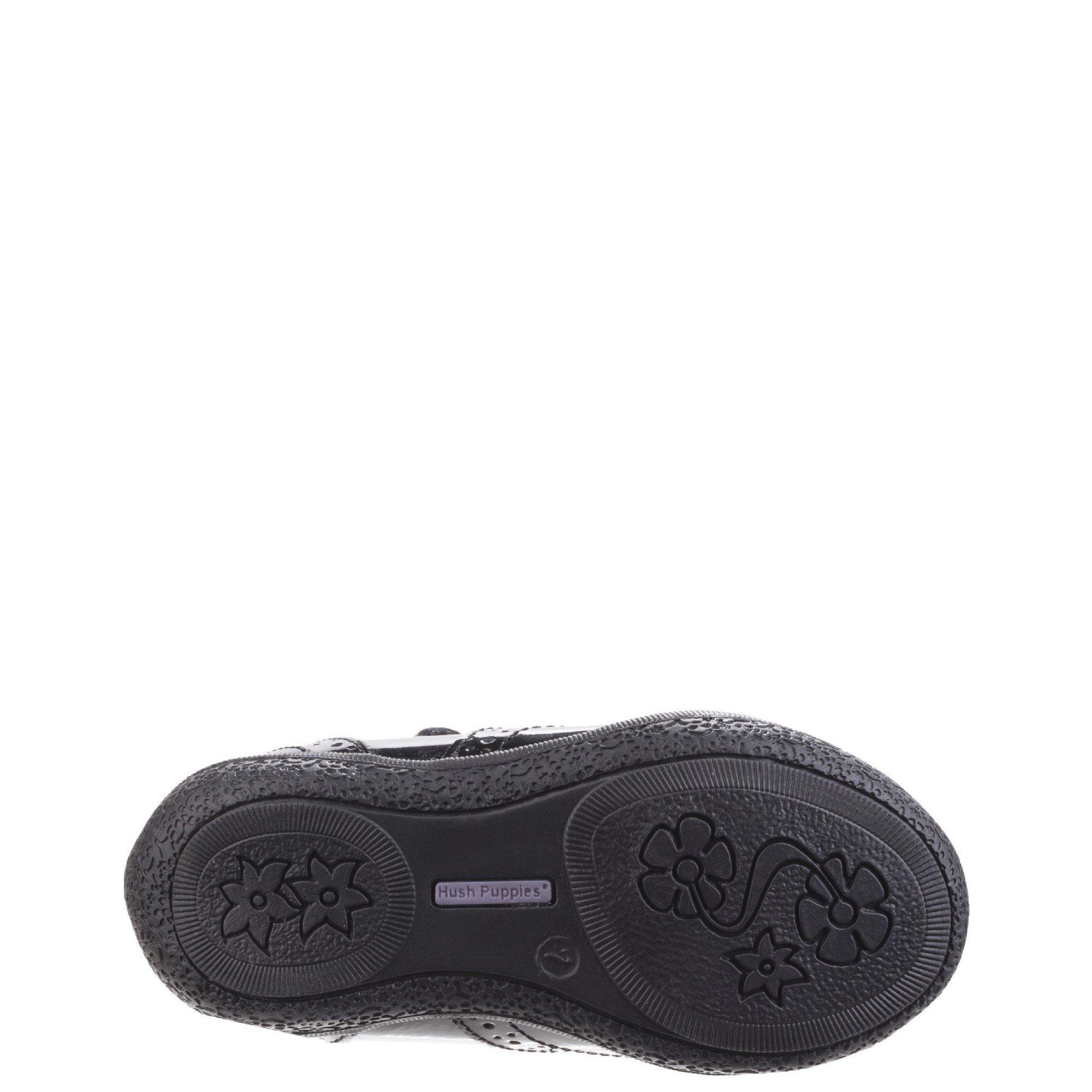 Black - Hush Puppies - Rina Infant Patent School Shoe - 4