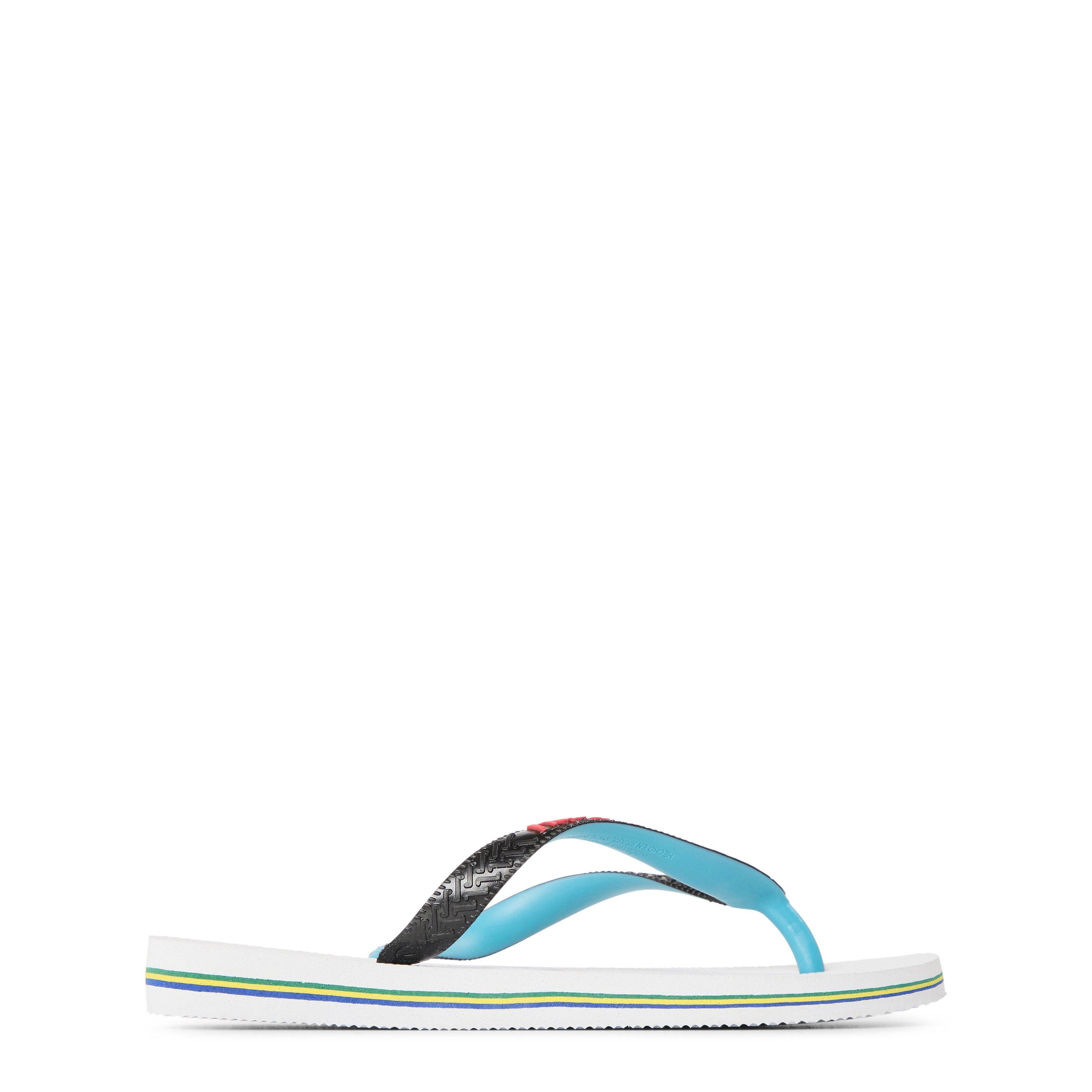 White/Black - Havaianas - Unisex Kids Brasil Mix White/Black Flip Flops - 1