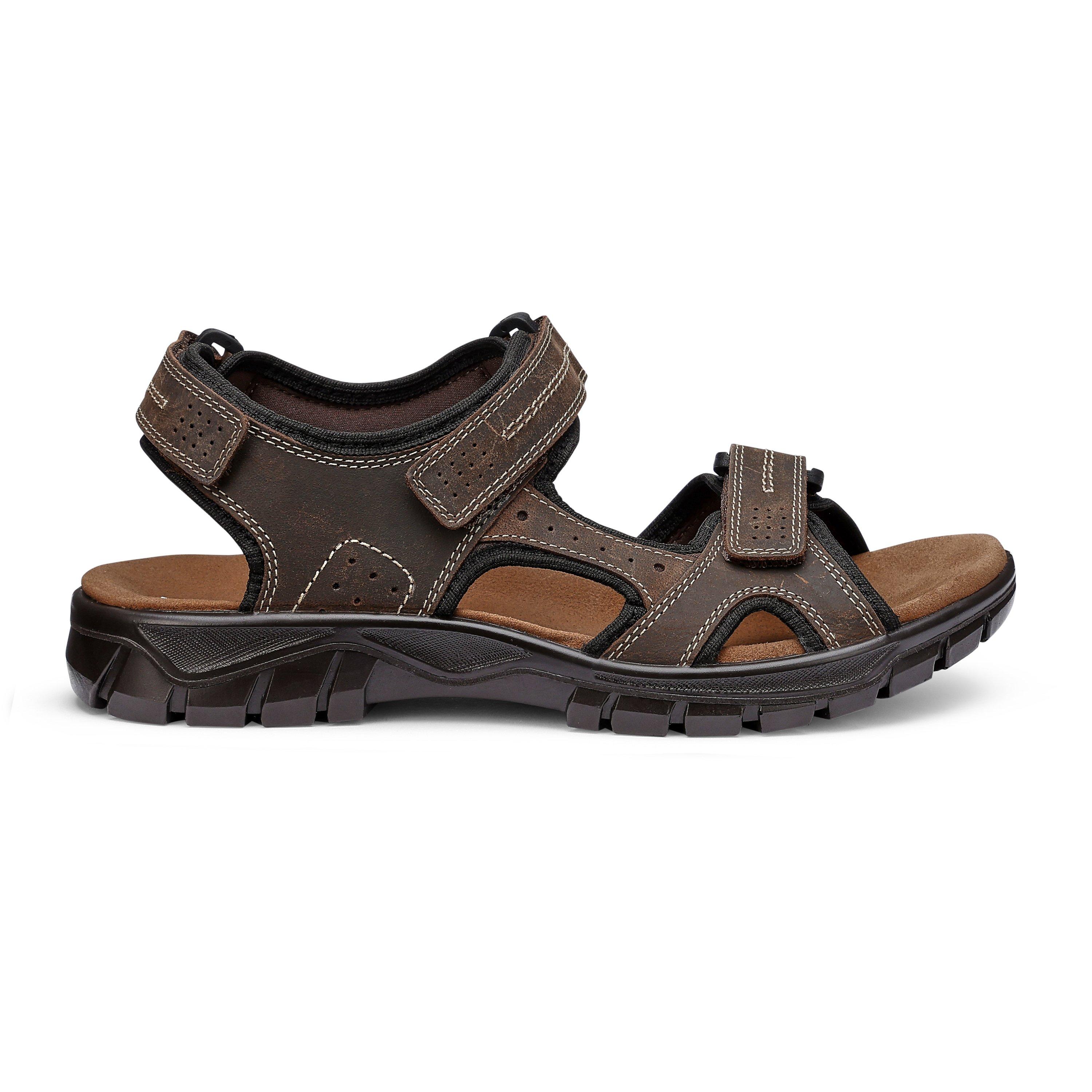 Dark Brown - Hotter - Lorenzo Mens Active Sandals - 1