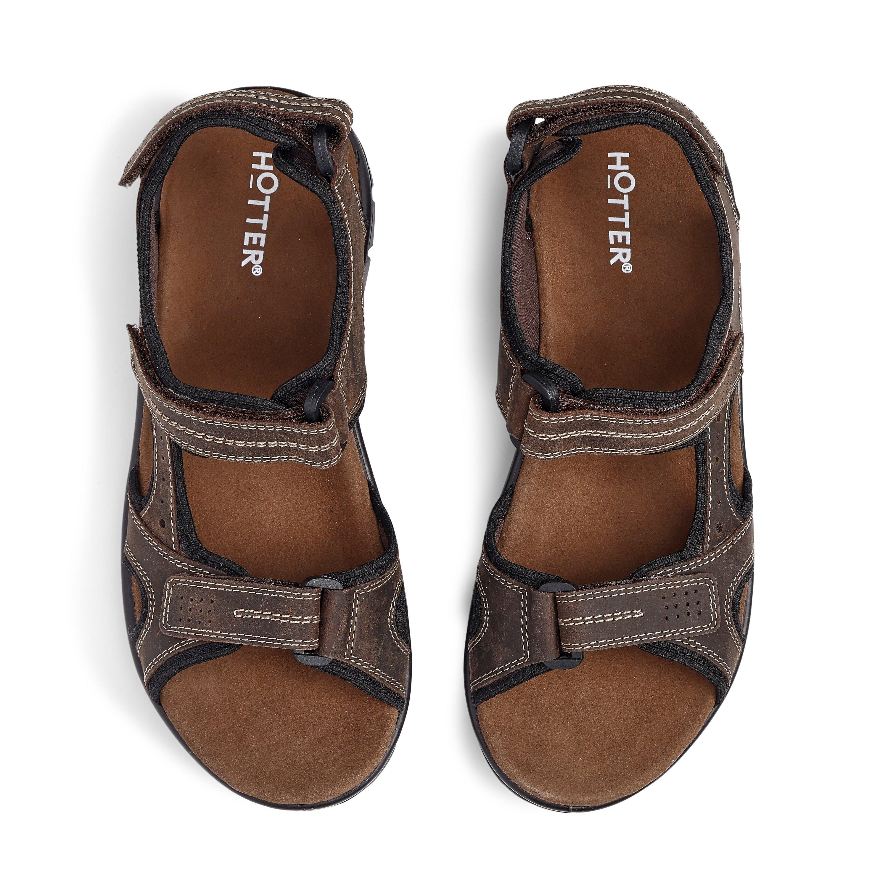 Dark Brown - Hotter - Lorenzo Mens Active Sandals - 3
