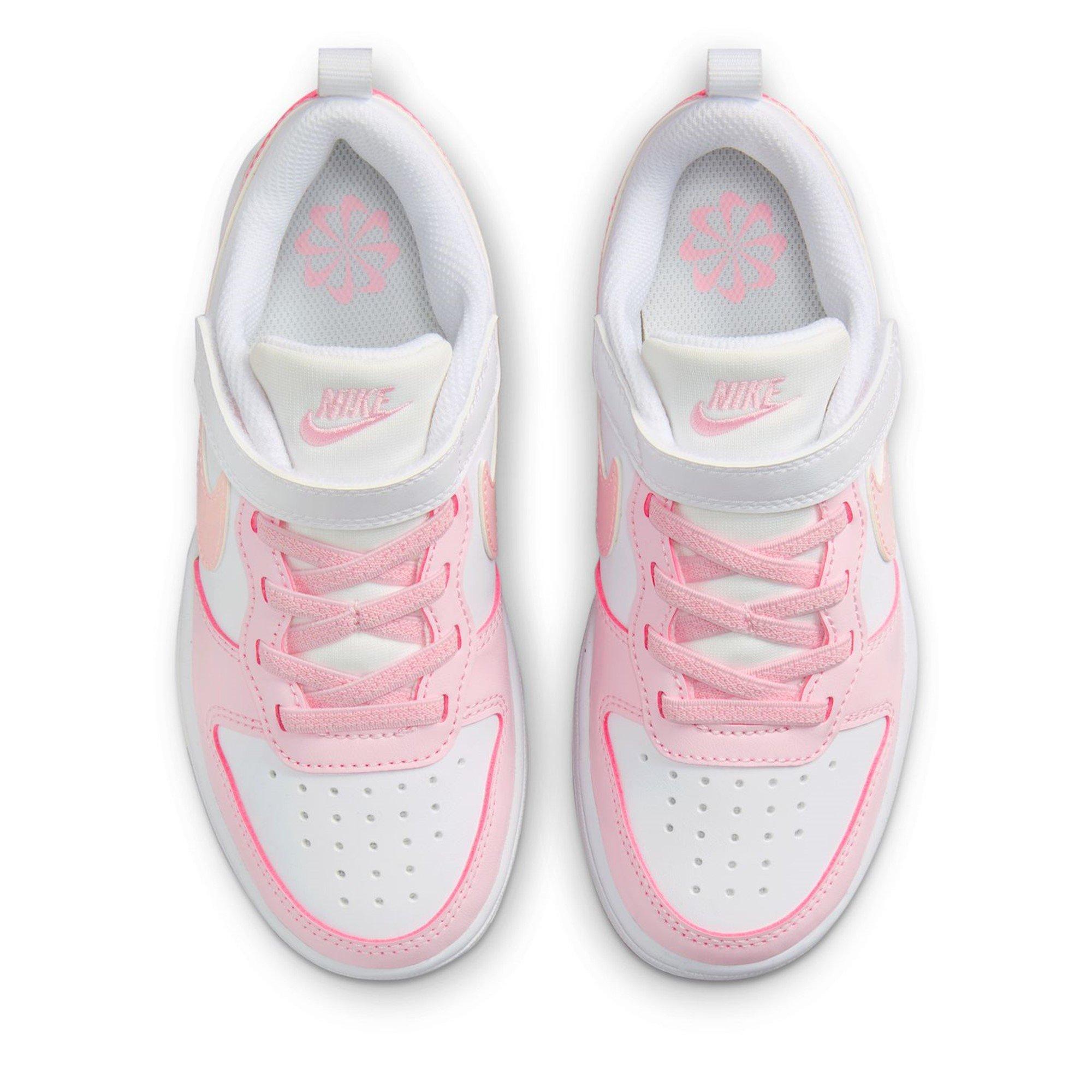 WIT/ROZE SCHUIM - Nike - Court Borough Low Recraft Little Kids' Shoes - 5