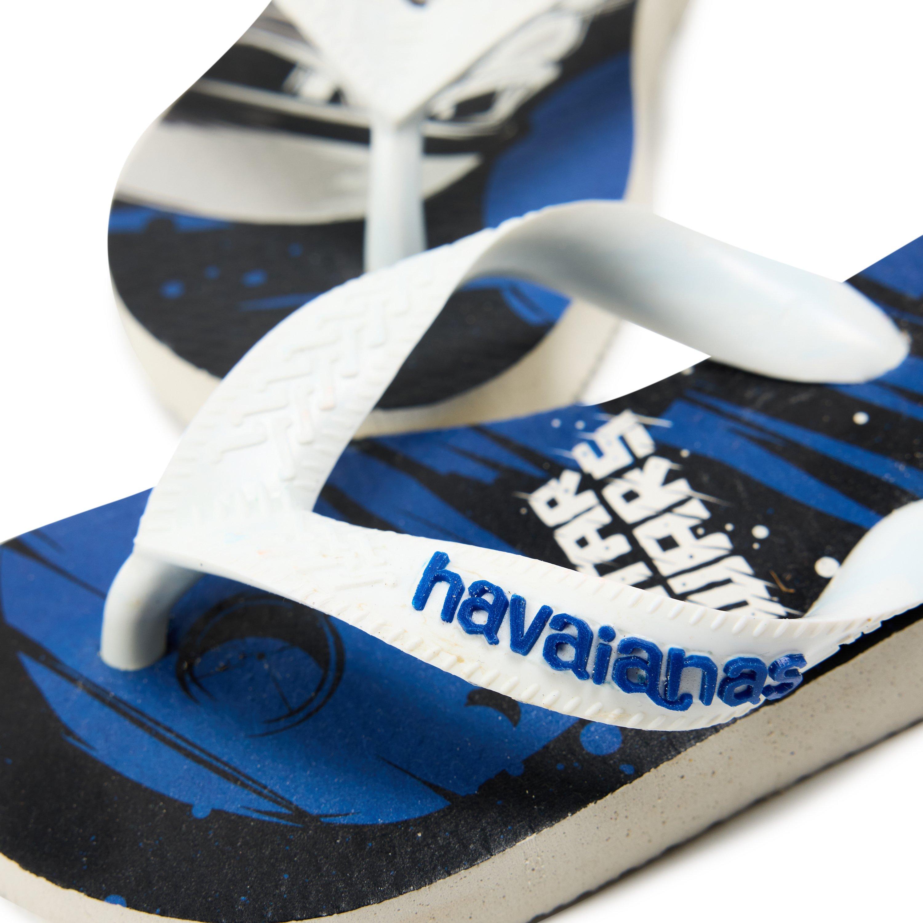 Bleu/Blanc - Havaianas - Unisex Kids Star Wars White Star Blue Flip Flops - 3
