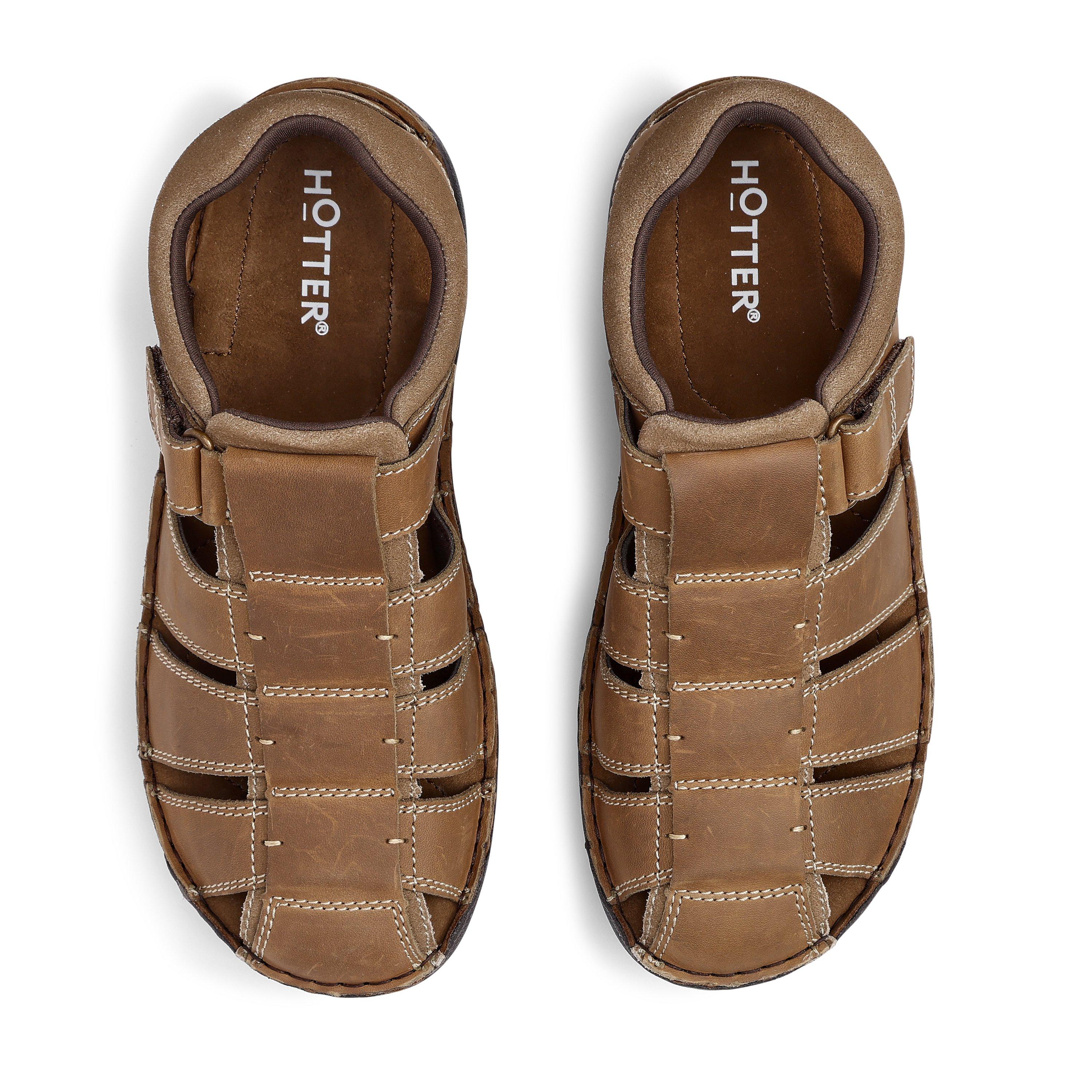 Taupe - Hotter - Dock II Mens Fisherman Sandals - 3