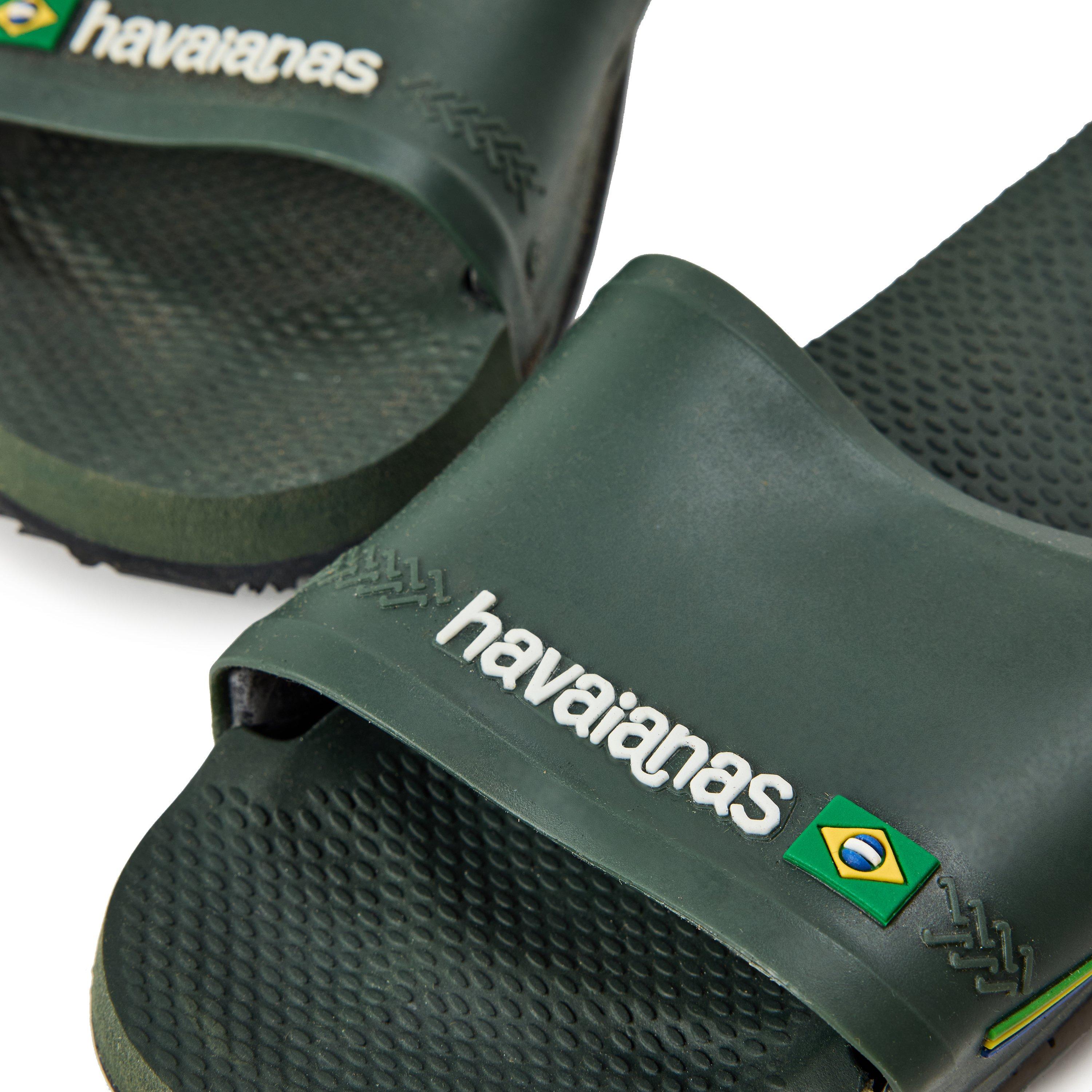 Olive verte - Havaianas - Unisex Kids' Slide Brasil Flip Flops - 3