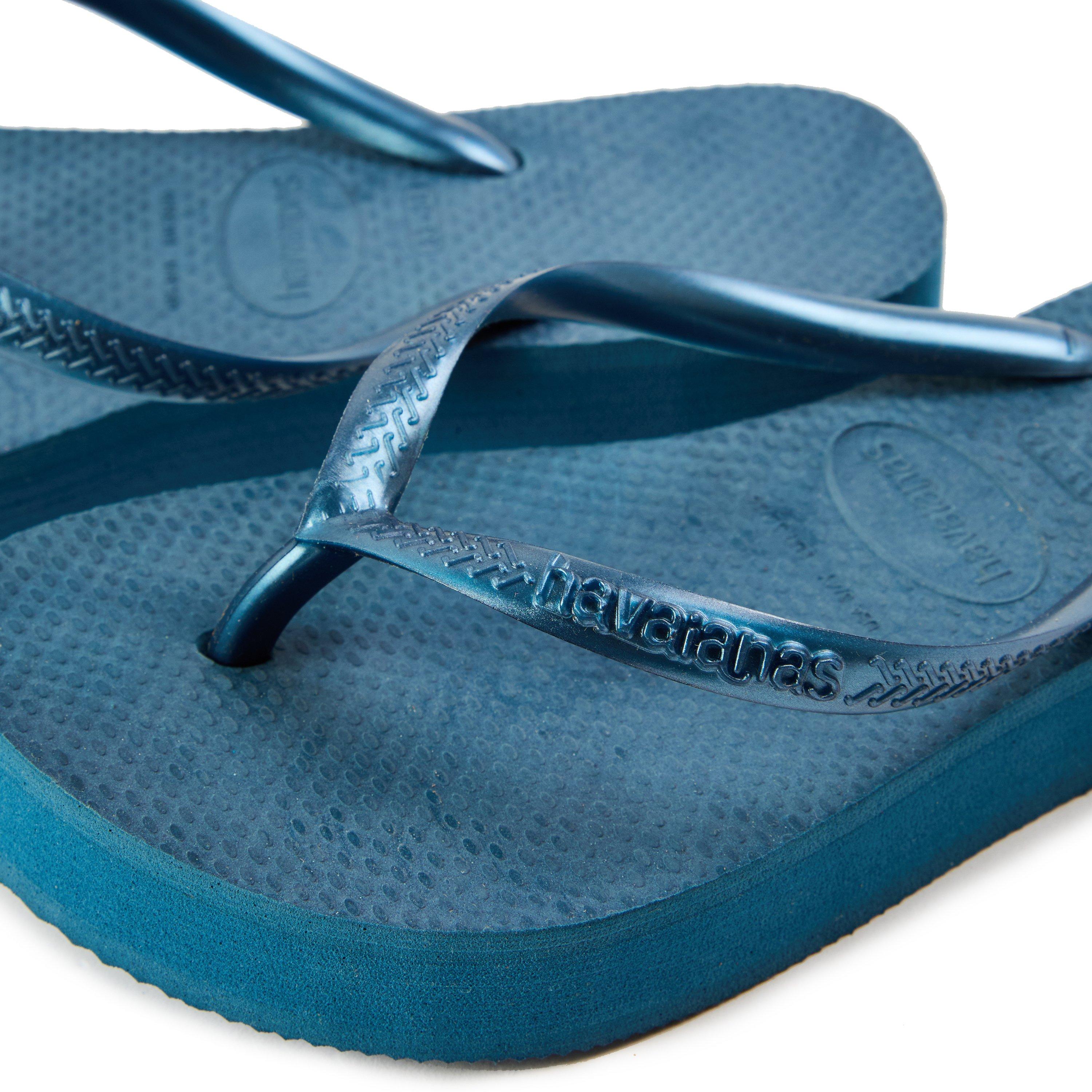 Comfy Blue - Havaianas - Hav. Slim Flatform Comfy Blue 33/34 Flip Flops Unisex Kids - 3