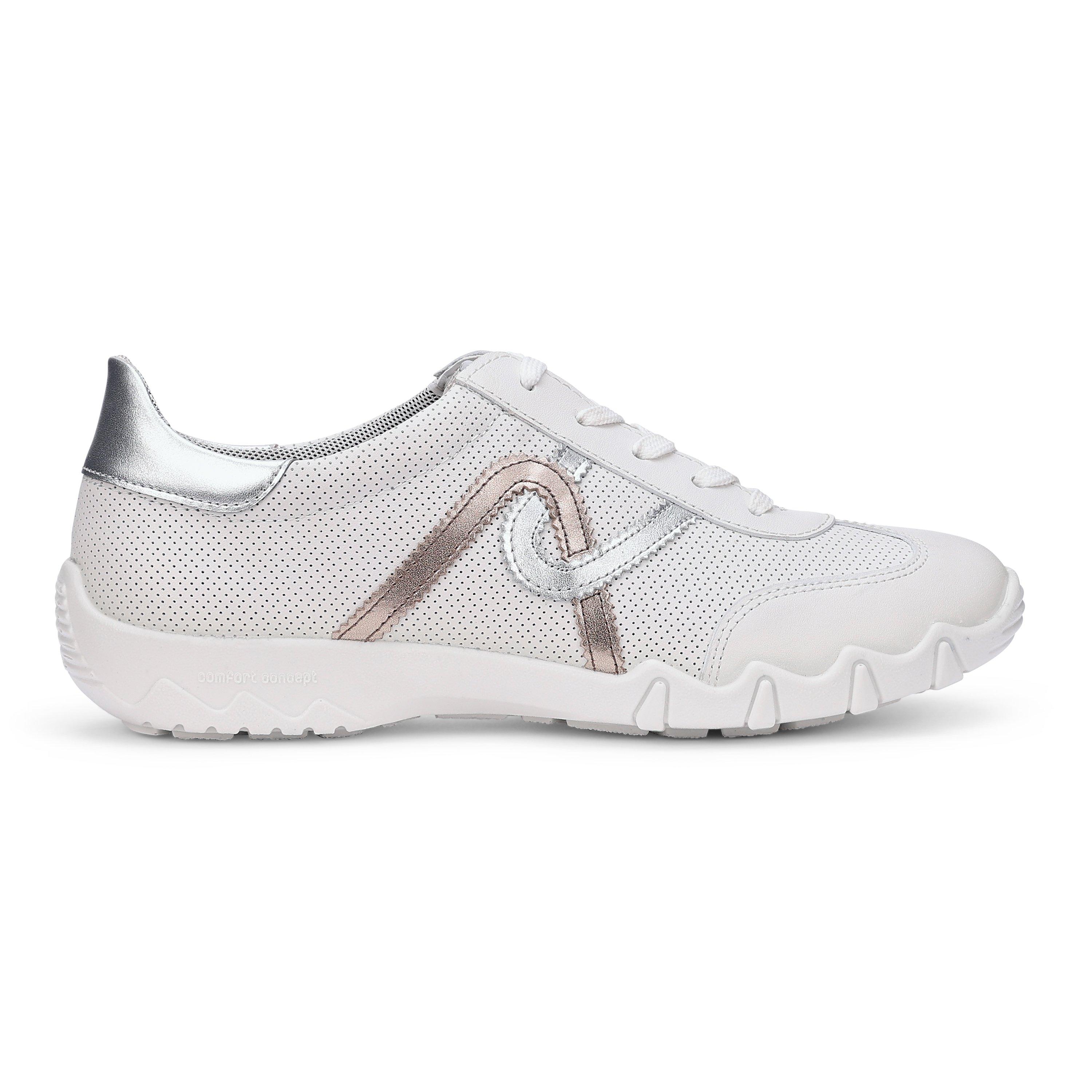 White-Metallic - Hotter - Marianne Wide Womens Trainers - 1