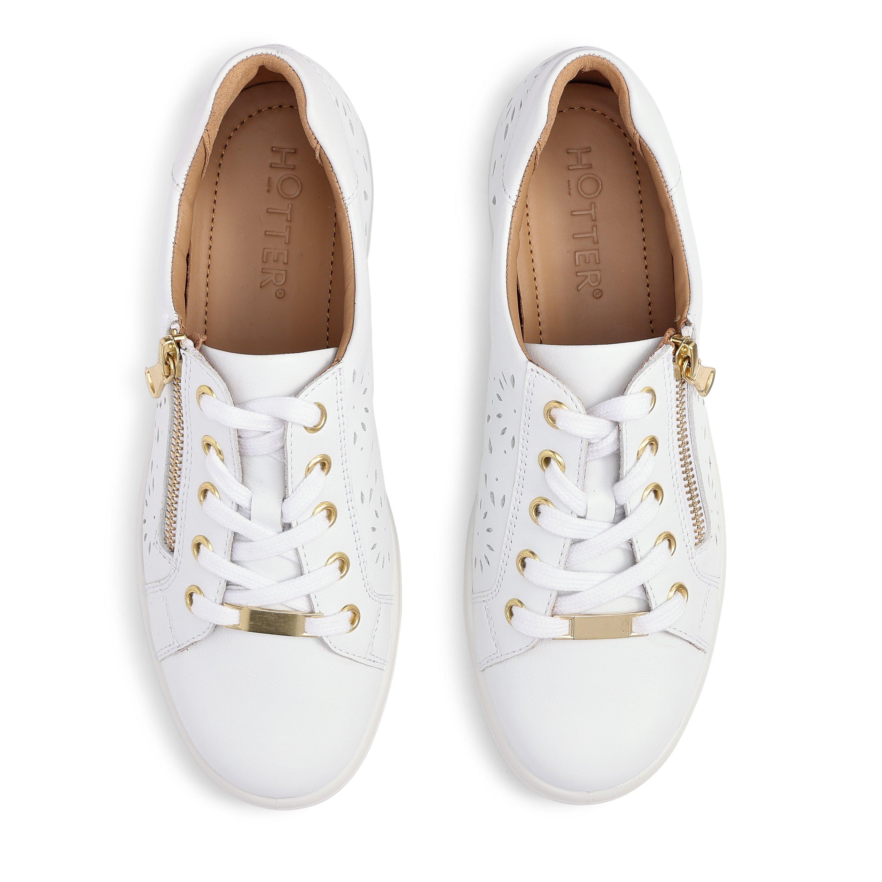 White Perf - Hotter - Wonder Womens Trainers - 3