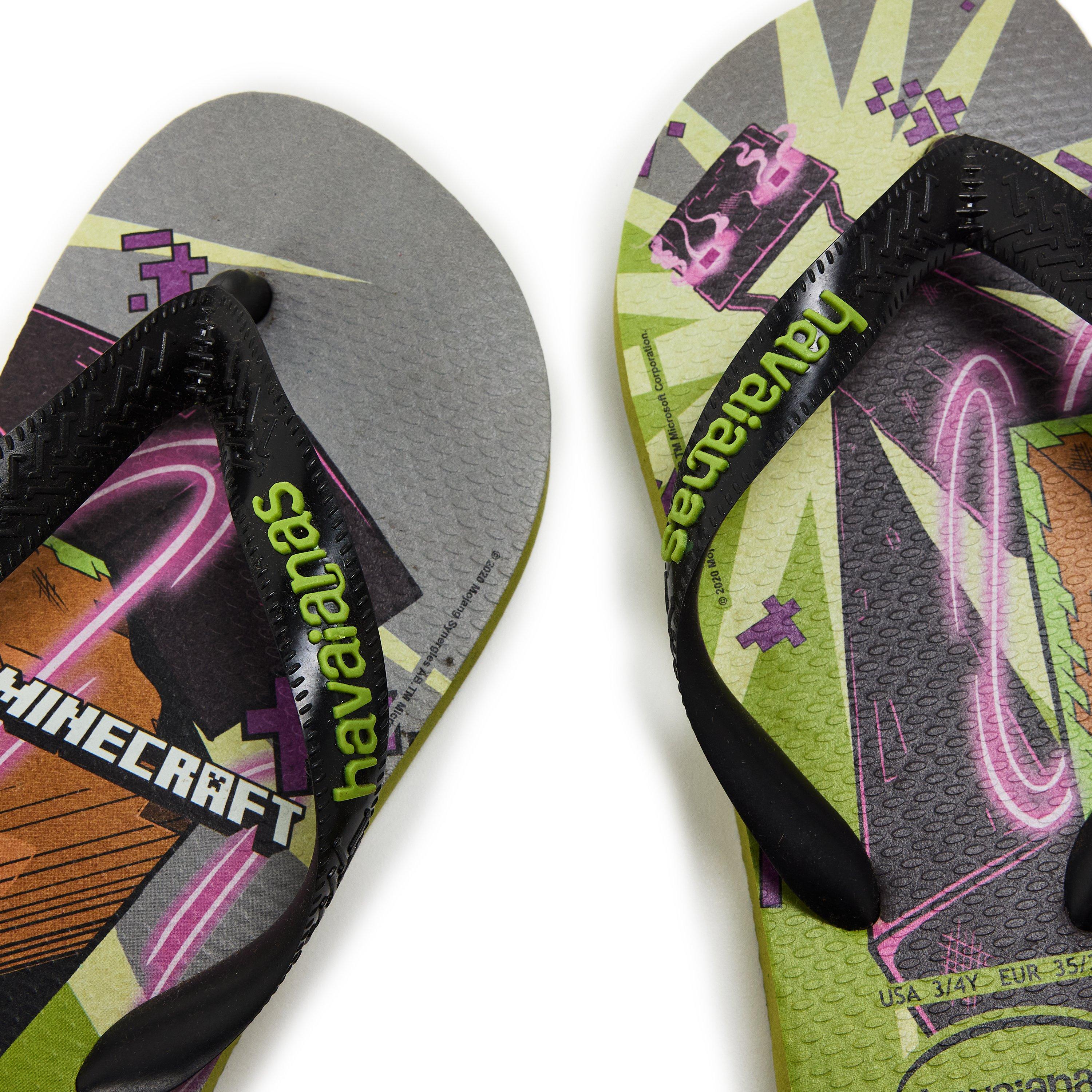 Olive - Havaianas - Hav. Kids Minecraft Olive 33/34 Flip Flops Unisex - 3
