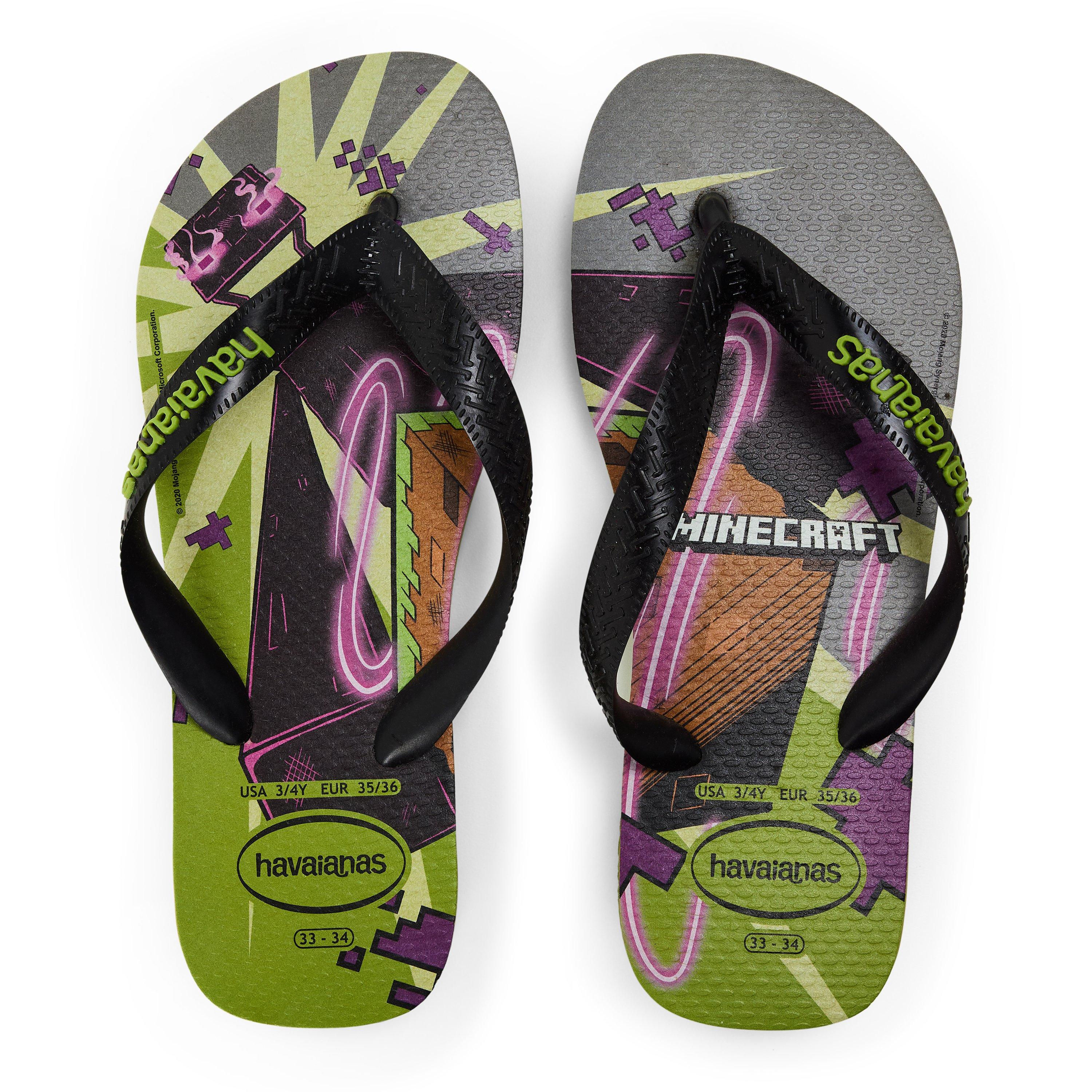 Olive - Havaianas - Hav. Kids Minecraft Olive 33/34 Flip Flops Unisex - 4