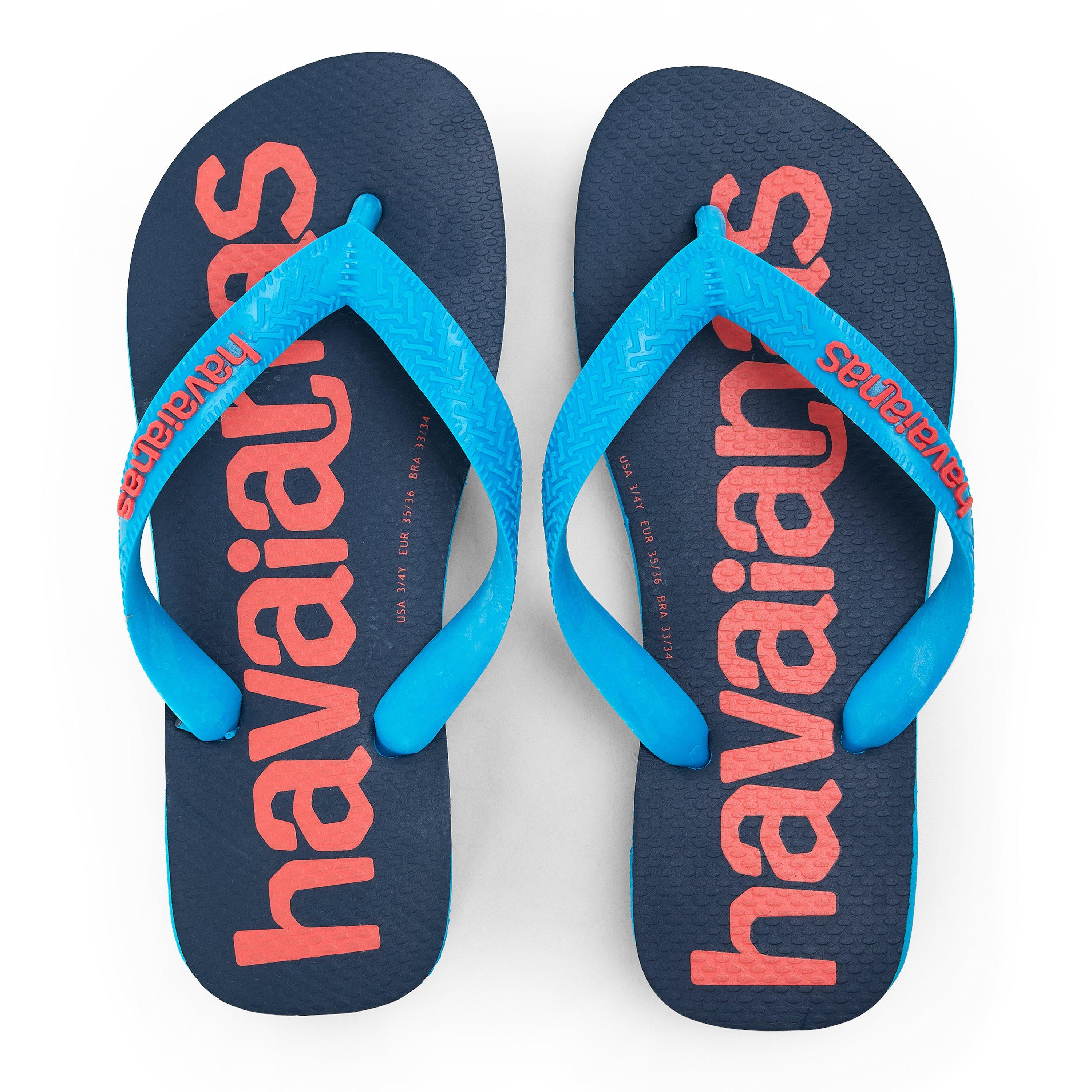 Turquesa - Havaianas - Hav. Top Logomania 2 Turquoise 33/3 Flip Flops Unisex Kids - 3