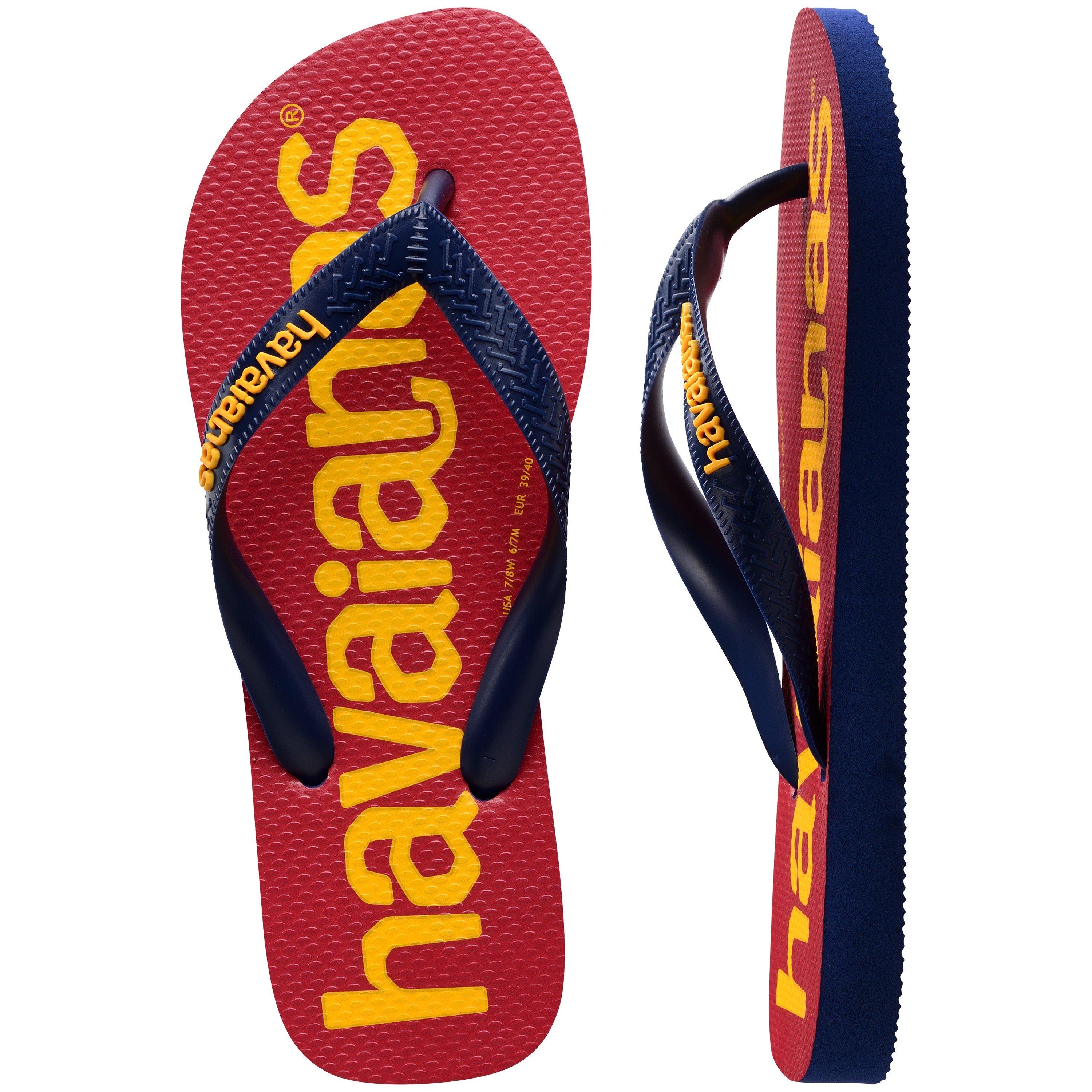 Marineblauw - Havaianas - Hav. Top Logomania 2 Navy Blue 27/2 Flip Flops Unisex Kids - 3