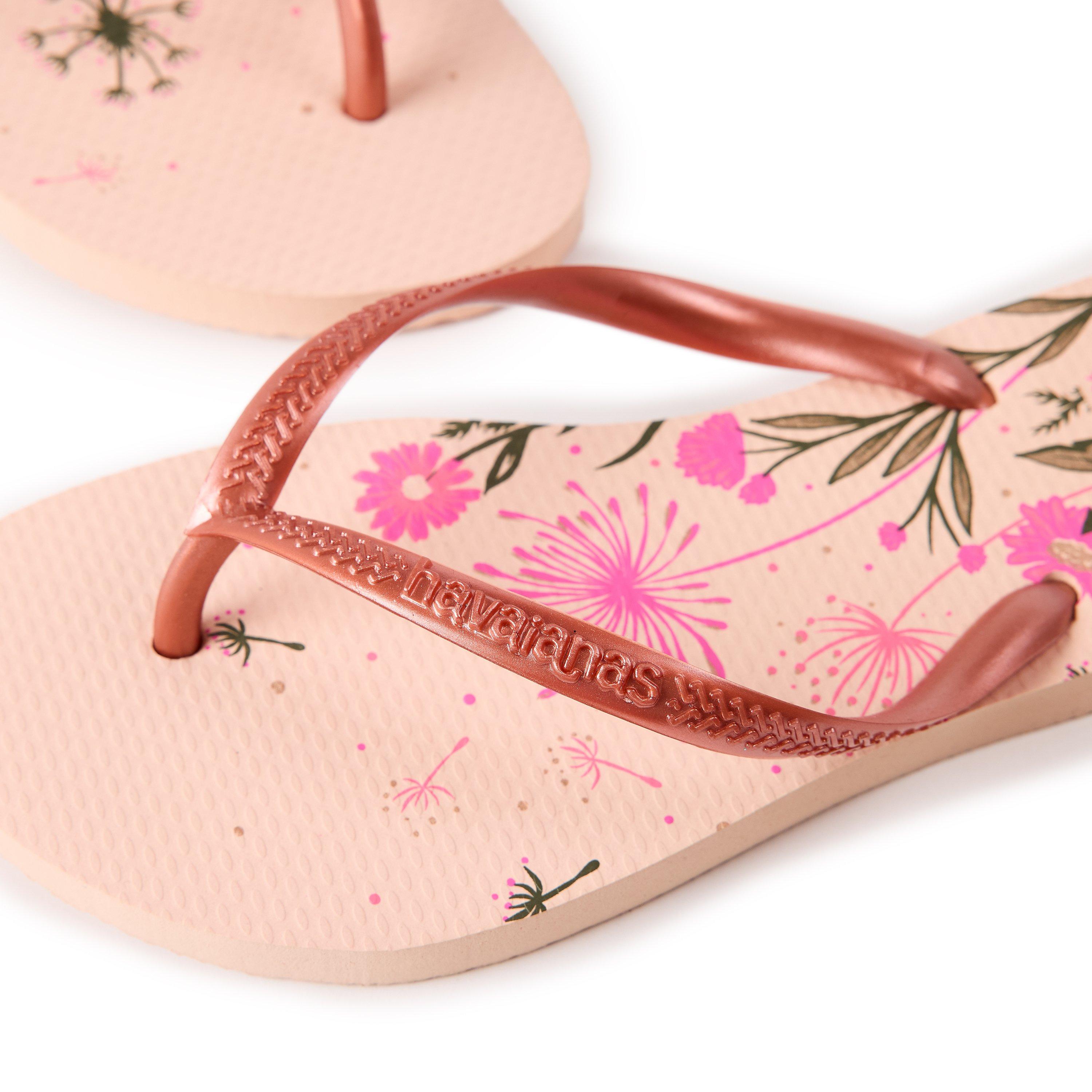 Rose/Blush/Rosa - Havaianas - Hav. Slim Organic Ballet Rose/Golde Flip Flops Unisex Kids - 3