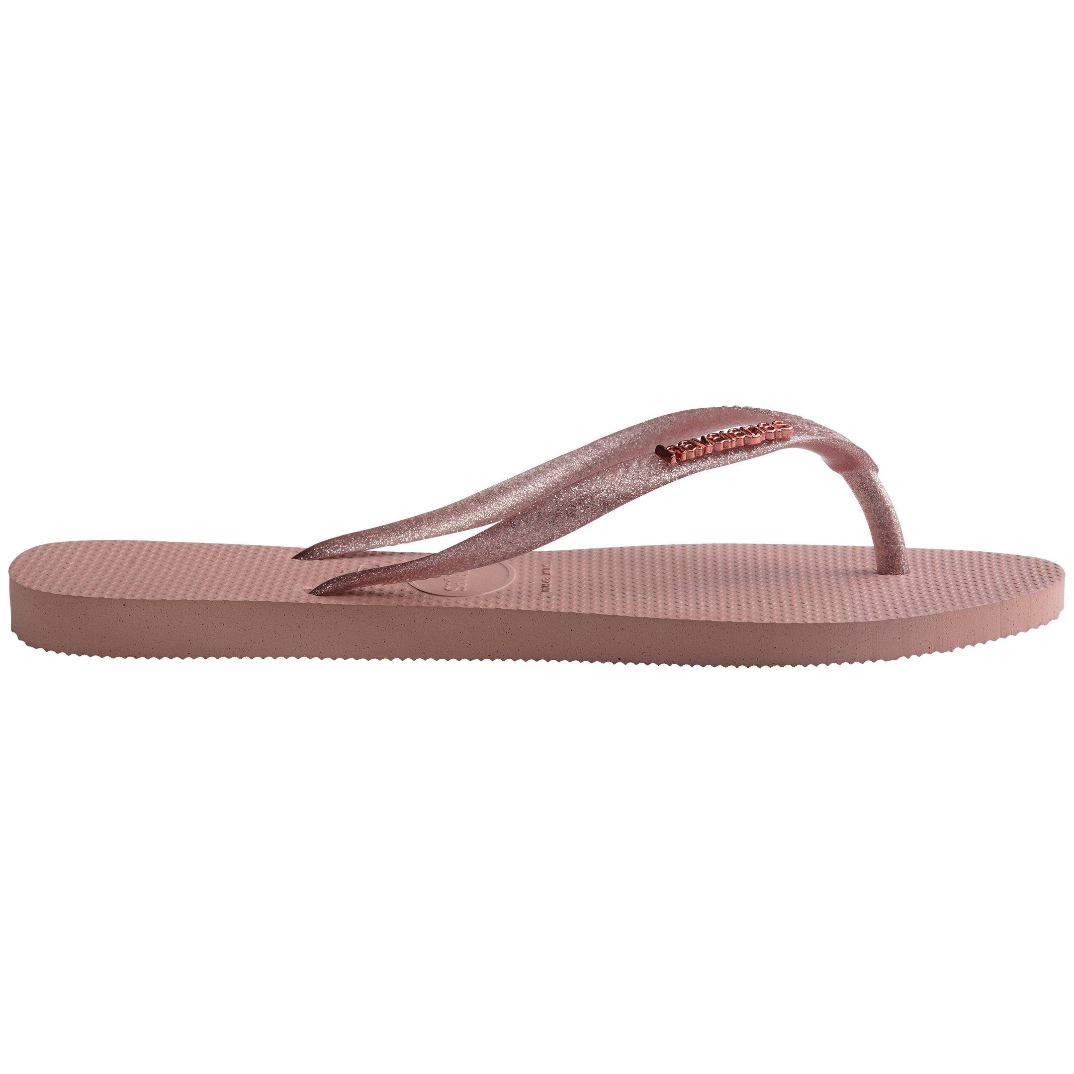 Havaianas Hav. Slim Logo Metallic Crocus Rose Flip Flops Unisex Kids