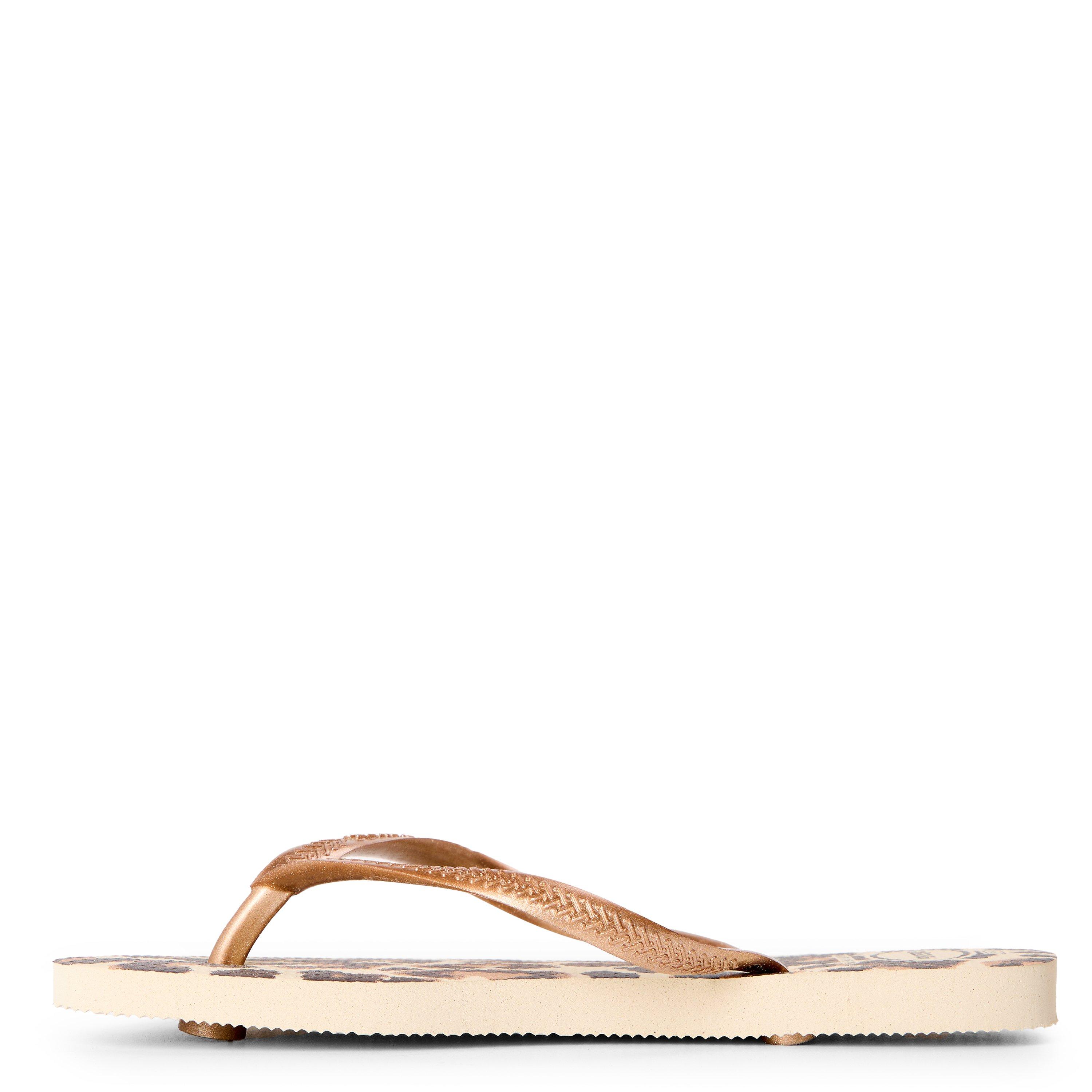 Gold/Brown - Havaianas - Hav. Slim Animals Beige/Rose Gold/D Flip Flops Unisex Kids - 2