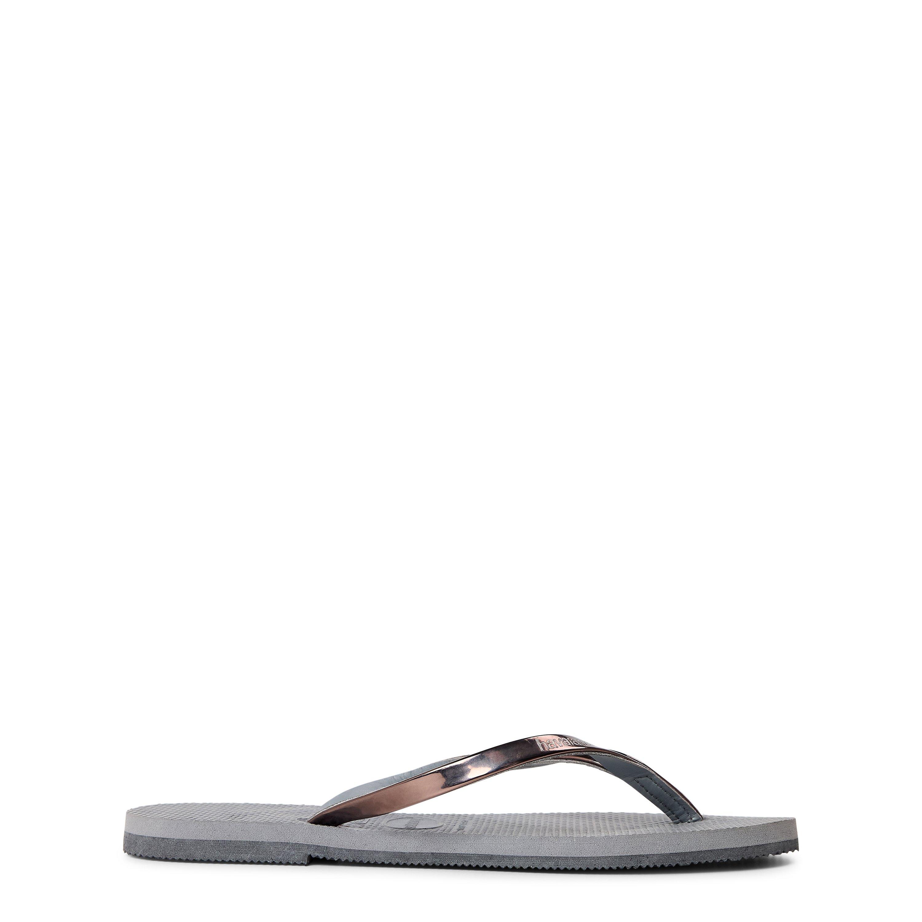 Acier/Métallique - Havaianas - Hav. You Metallic Grey Steel/Metall Flip Flops Unisex Kids - 1