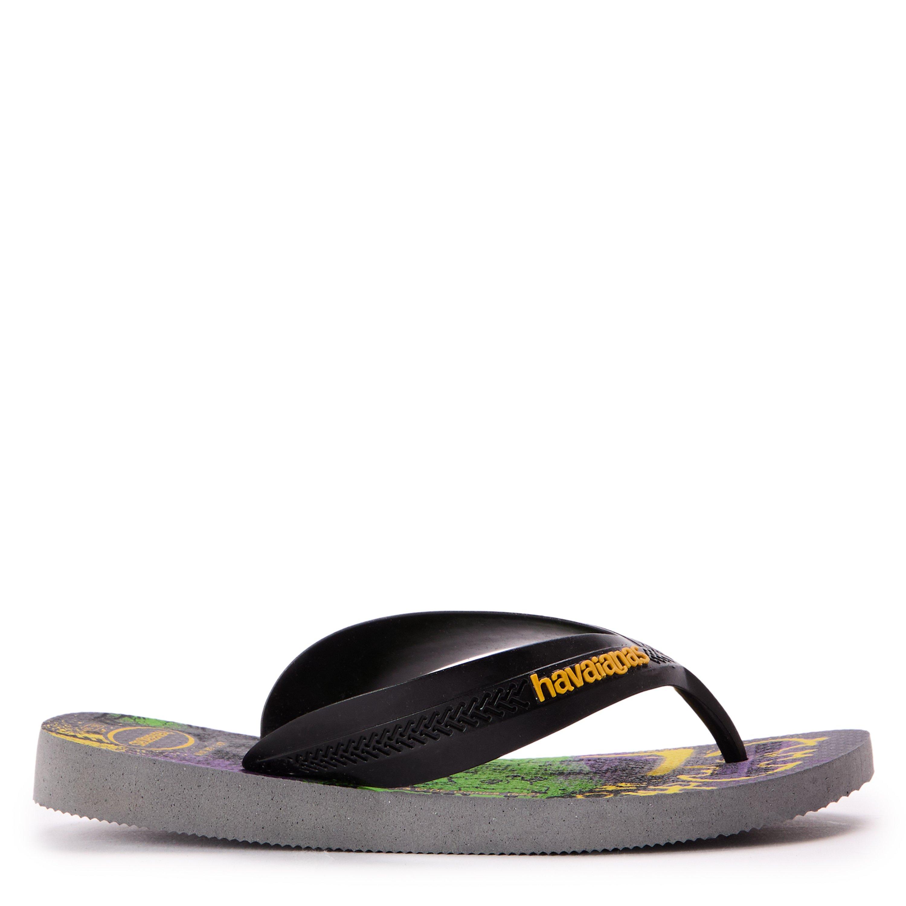 Grey/Black - Havaianas - Hav. Kids Max Herois Steel Grey/Bla Flip Flops Unisex - 1