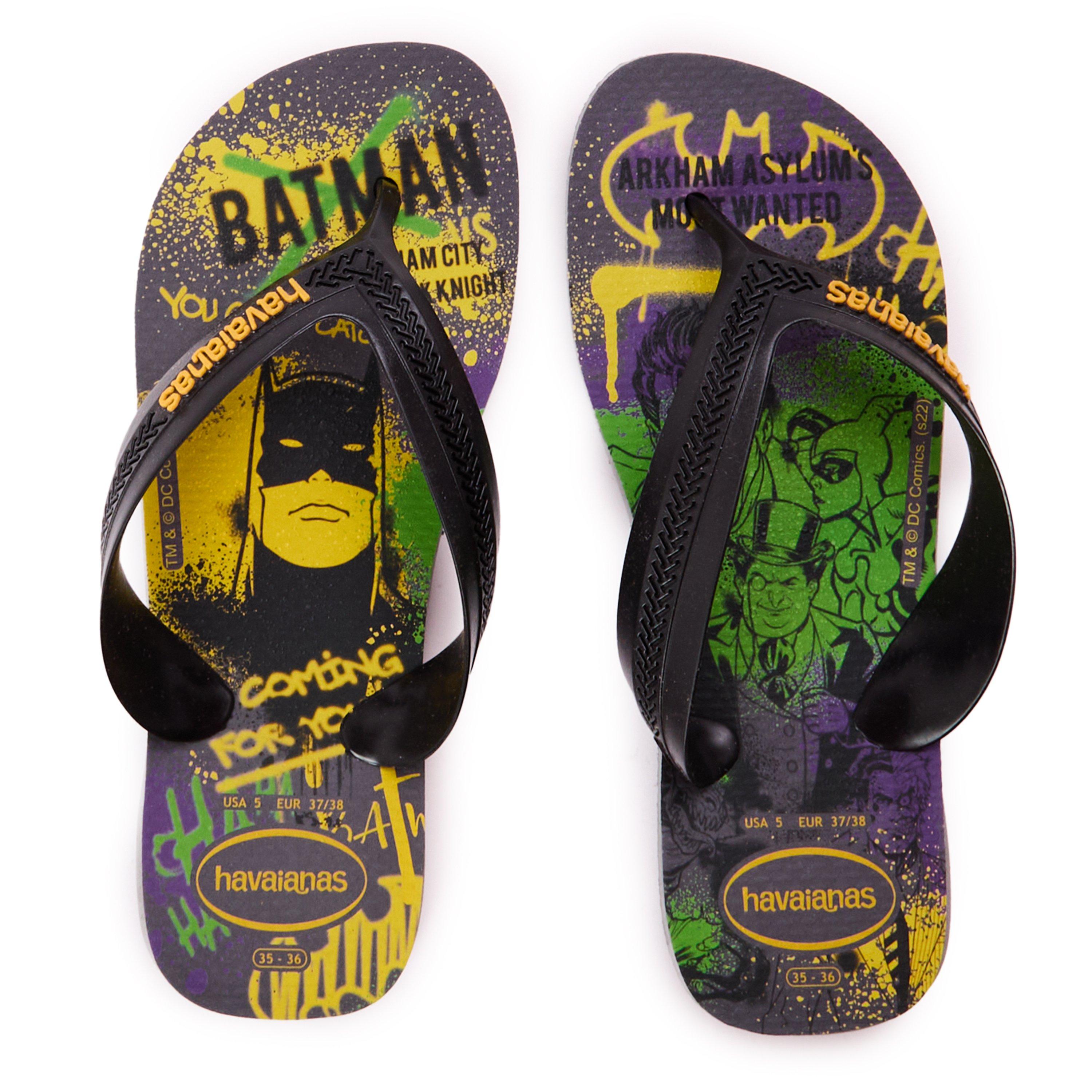 Grey/Black - Havaianas - Hav. Kids Max Herois Steel Grey/Bla Flip Flops Unisex - 4