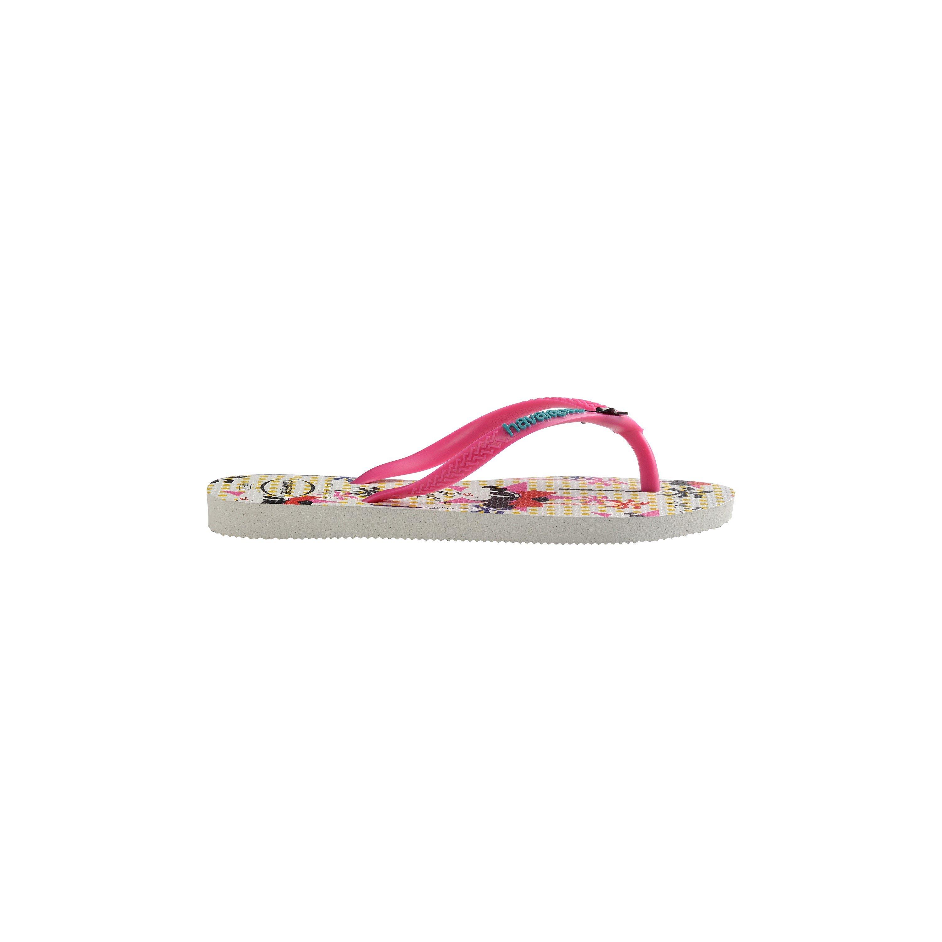 Havaianas  Kids ' Flip Flops - White/Pink - 12C