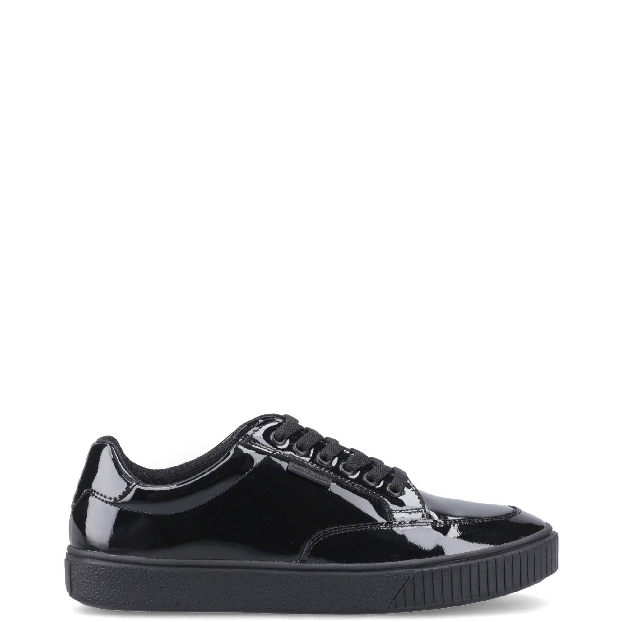 Black Patent - Hush Puppies - EVELYN LACE TRAINER SNR - 1