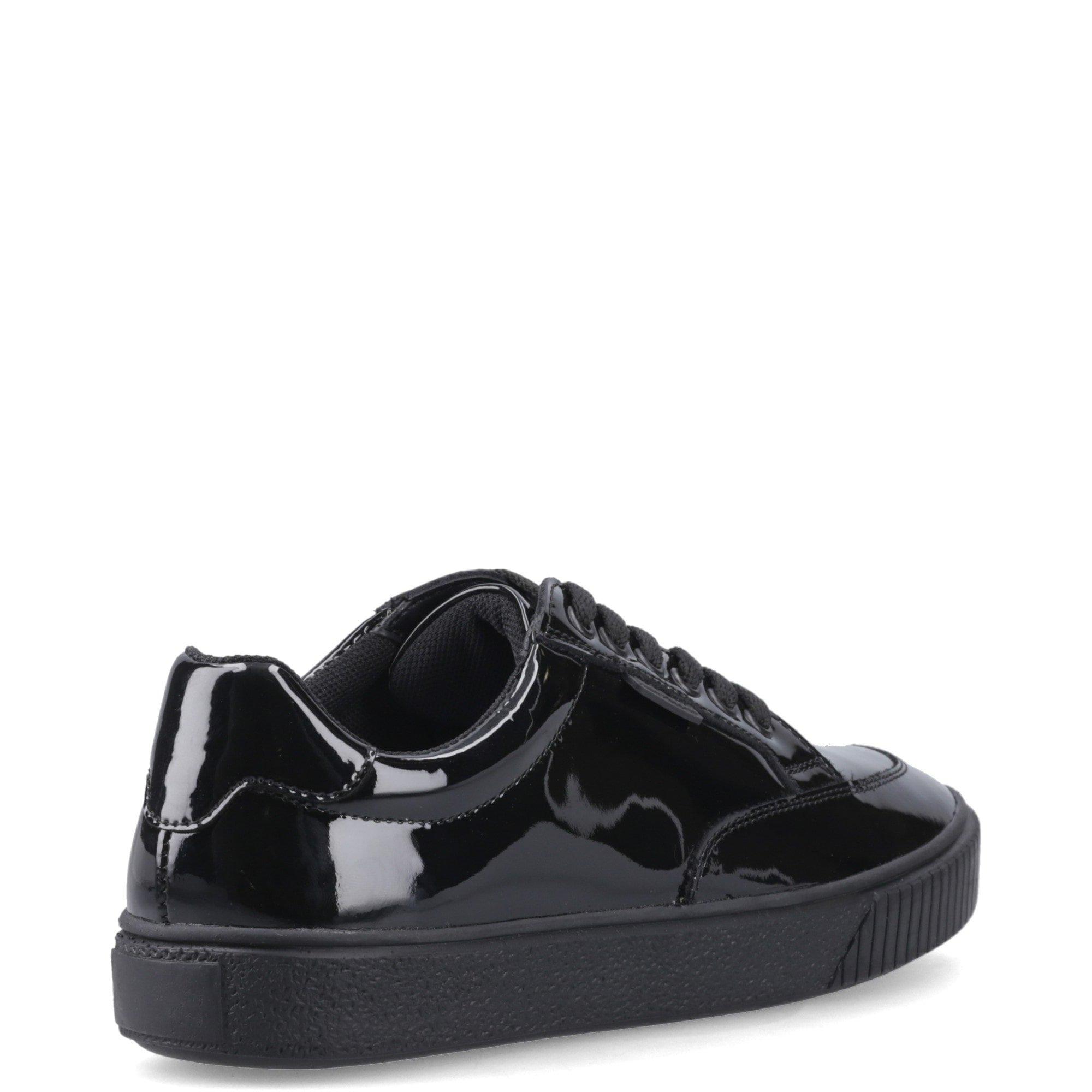 Black Patent - Hush Puppies - EVELYN LACE TRAINER SNR - 3