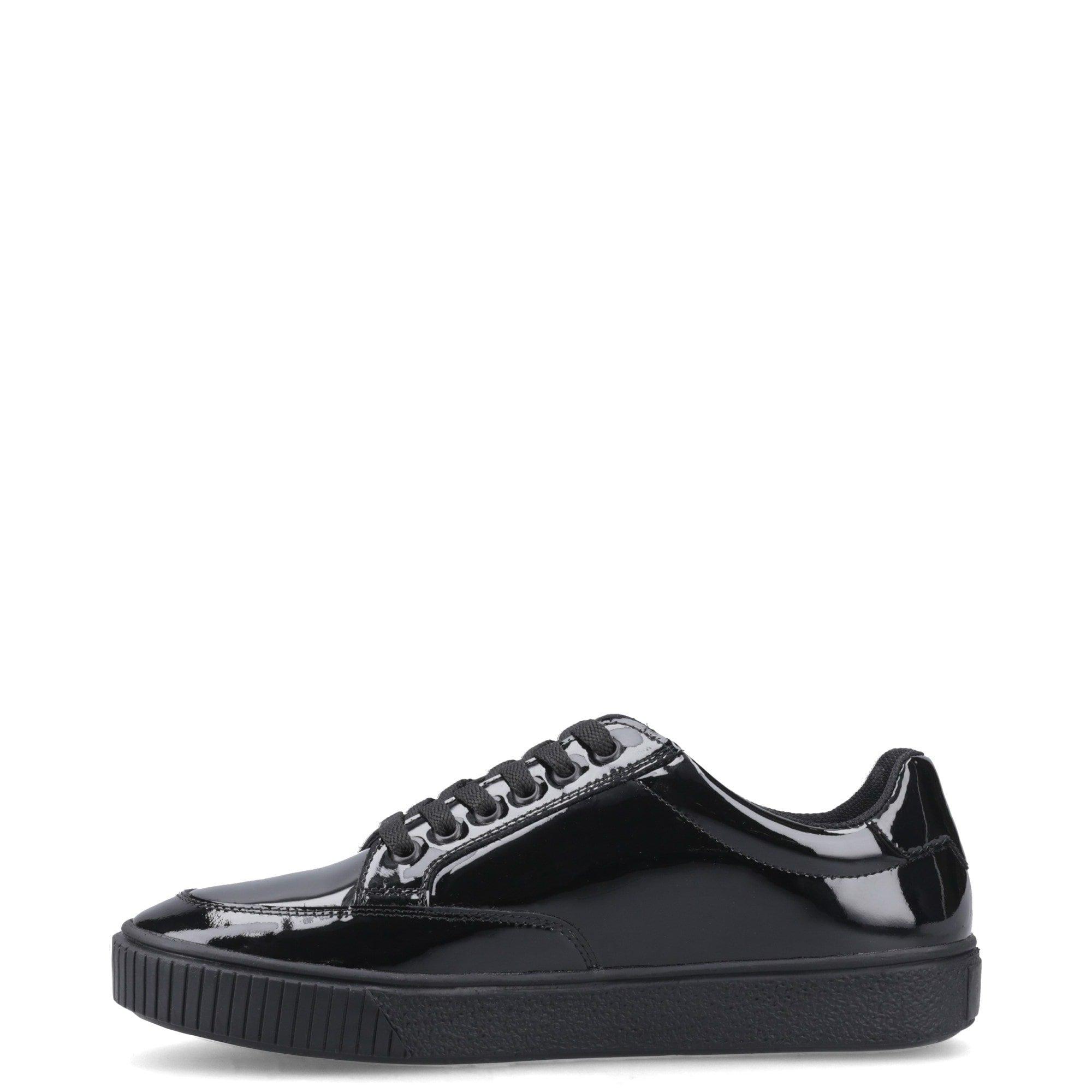 Black Patent - Hush Puppies - EVELYN LACE TRAINER SNR - 5