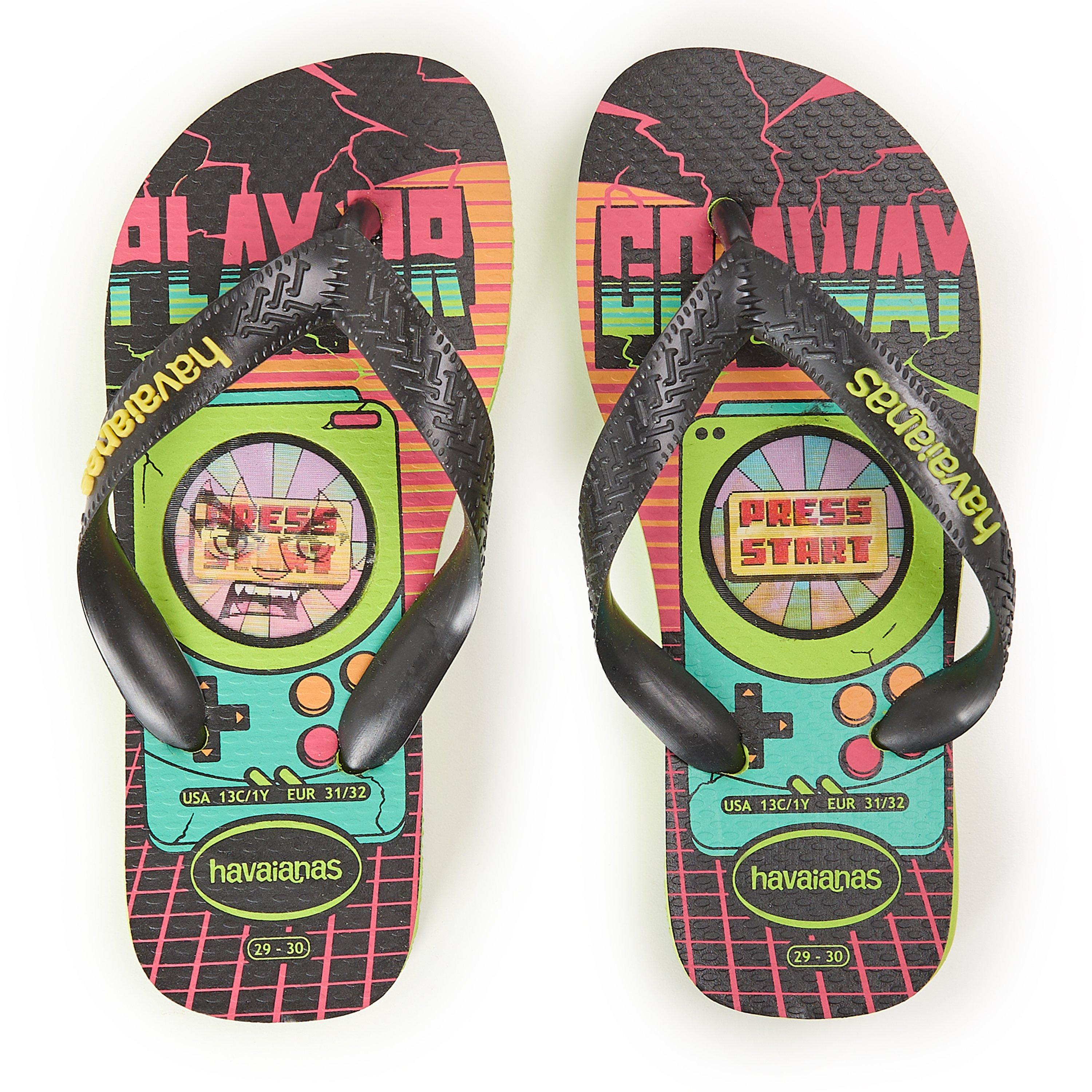 Vert/Noir - Havaianas - Hav. Top Holographic Lemon Green / Flip Flops Unisex Kids - 4