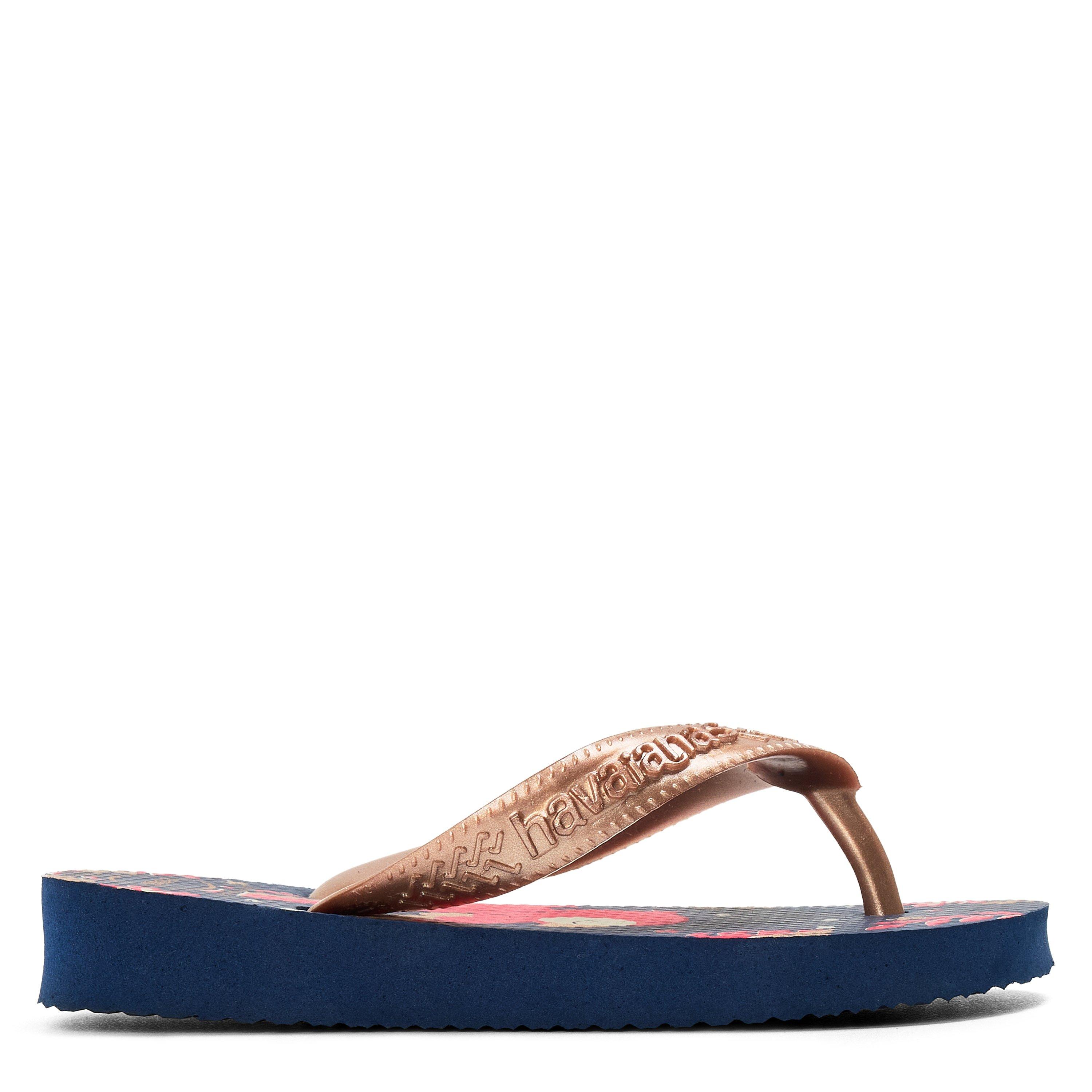 Blue/Gold - Havaianas - Hav. Kids Top Pets Navy Blue/Rose G Flip Flops Unisex - 1