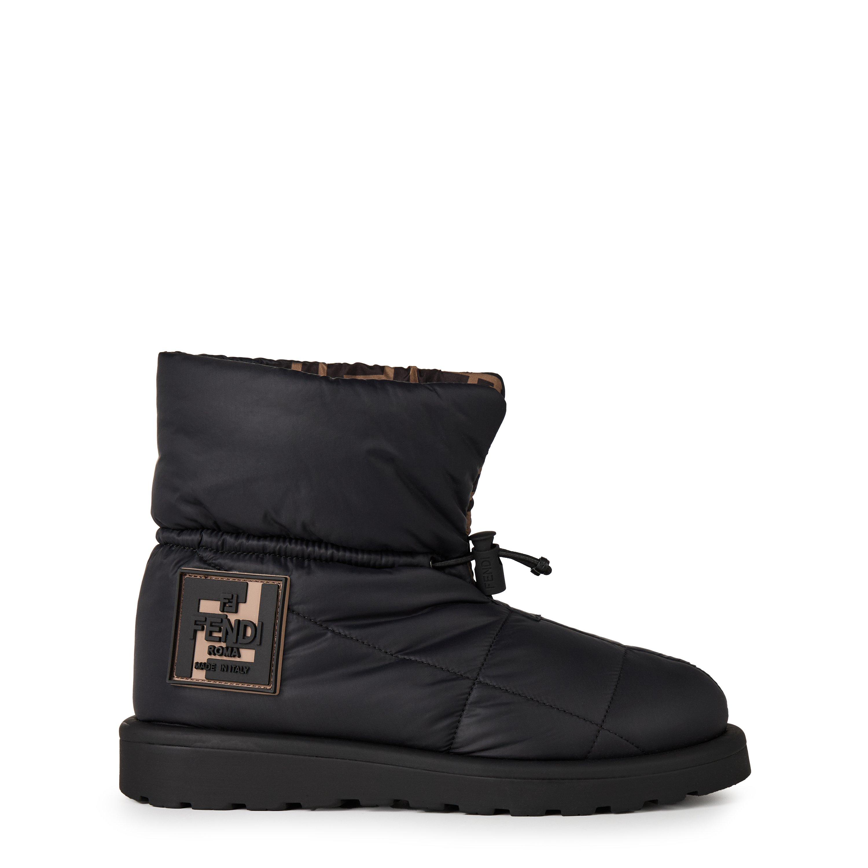 Fendi Ff Snow Boots Juniors - Blk/Brwn F0PMM - Size 2 (34)
