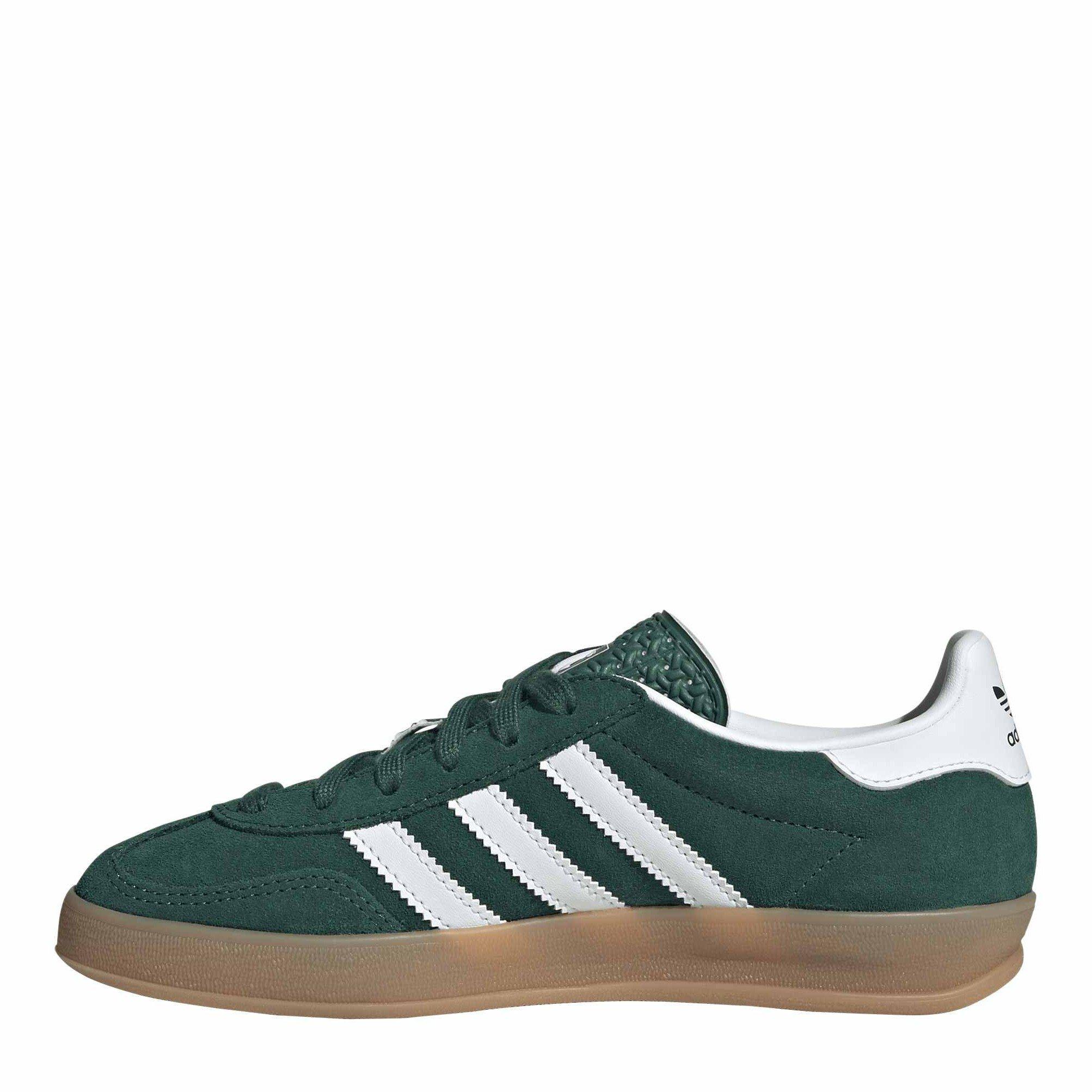 Cgreen/Ftwwht - adidas Originals - Kids' Gazelle Indoor Suede Low-Top Trainers - 2