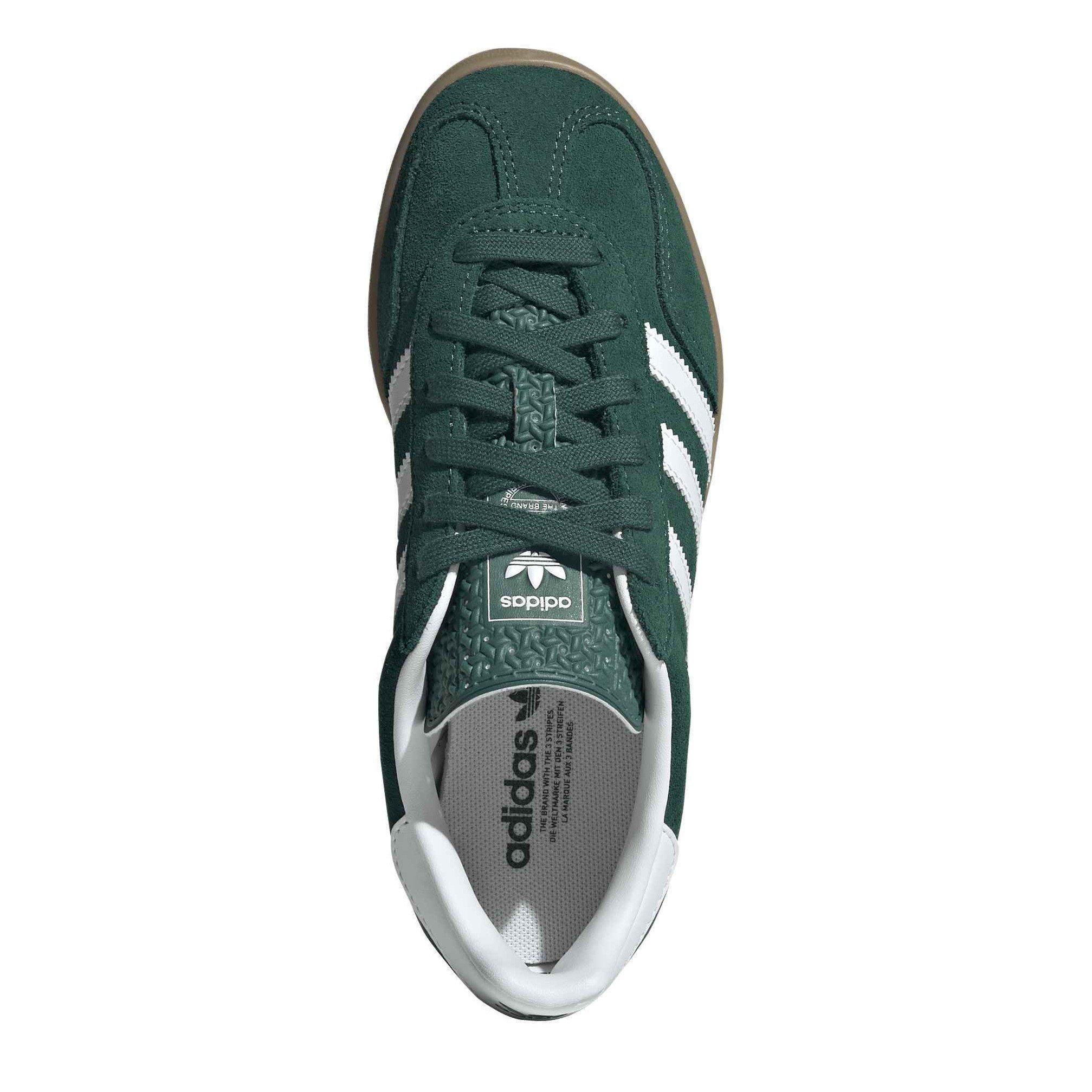 Cgreen/Ftwwht - adidas Originals - Kids' Gazelle Indoor Suede Low-Top Trainers - 5